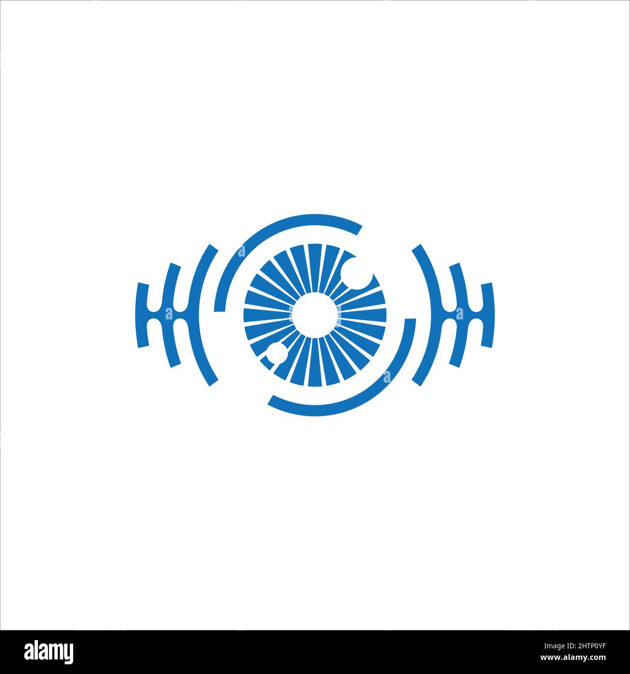Abstract human eye creative logo sign. Security technology and