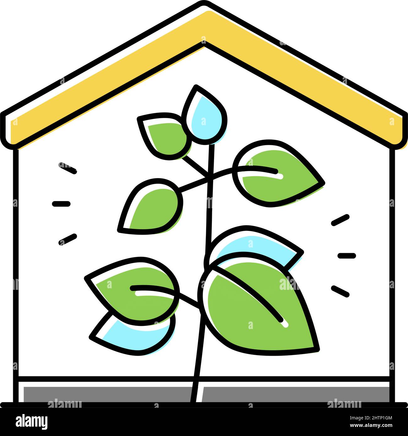 eco house building color icon vector illustration Stock Vector Image ...