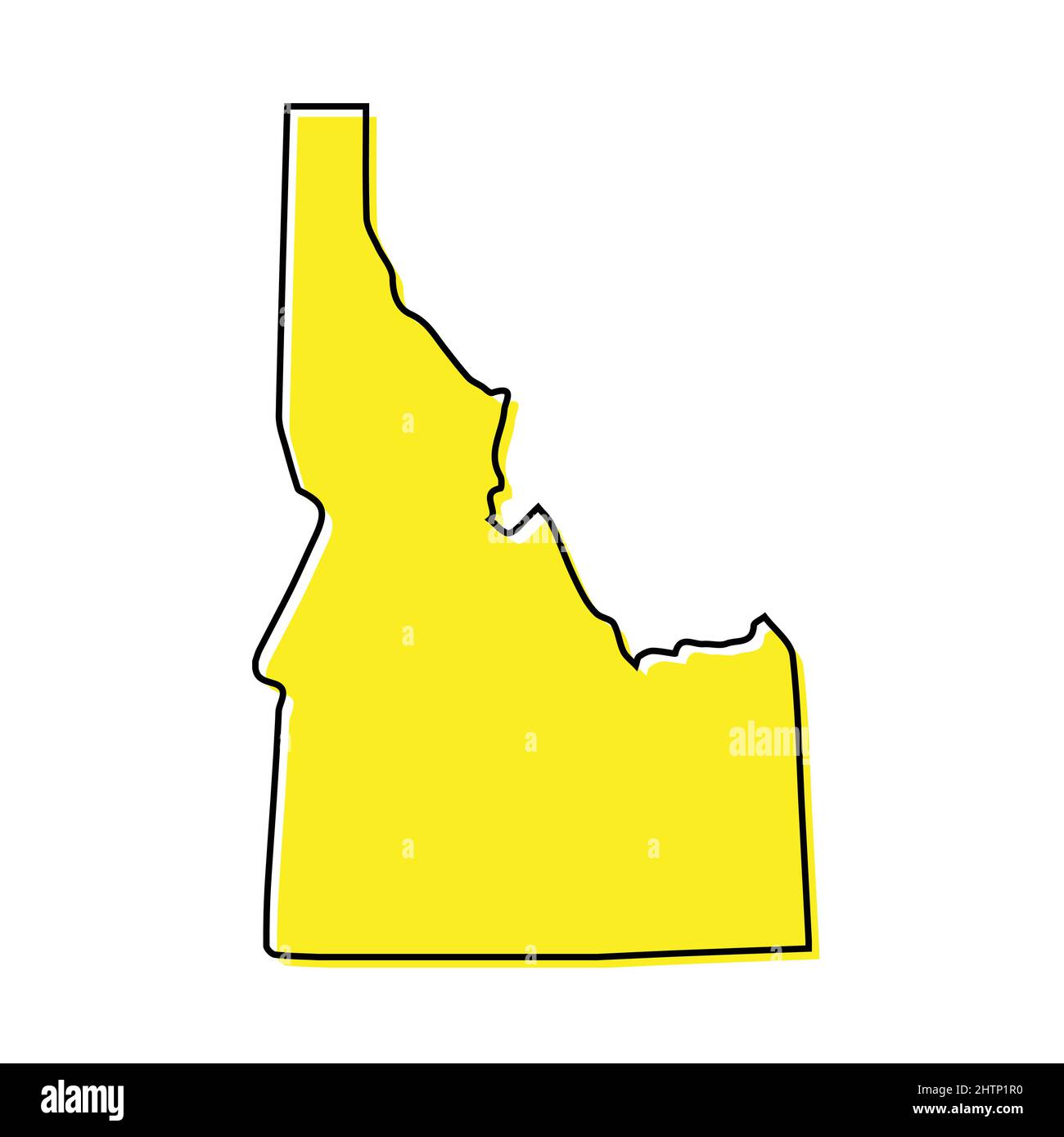 Simple Outline Map Of Idaho Is A State Of United States Stylized Simple Outline Map Of Idaho Is A State Of United States Stylized Minimal Line Design 2HTP1R0