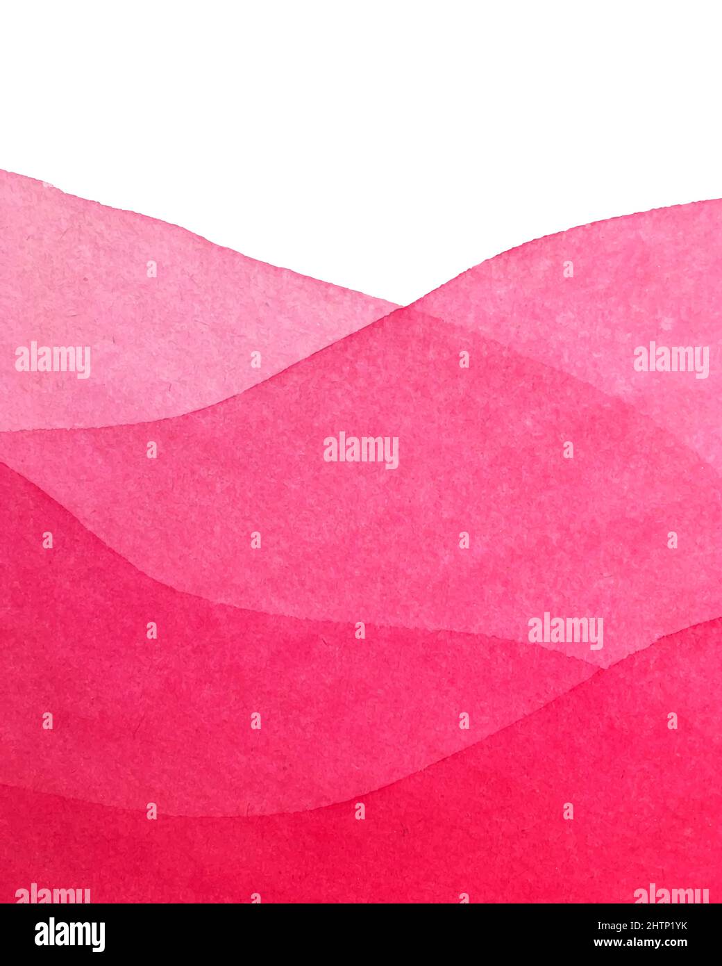 Watercolor pink red background vector, waves, abstract , backdrop. Vector illustration Stock Vector