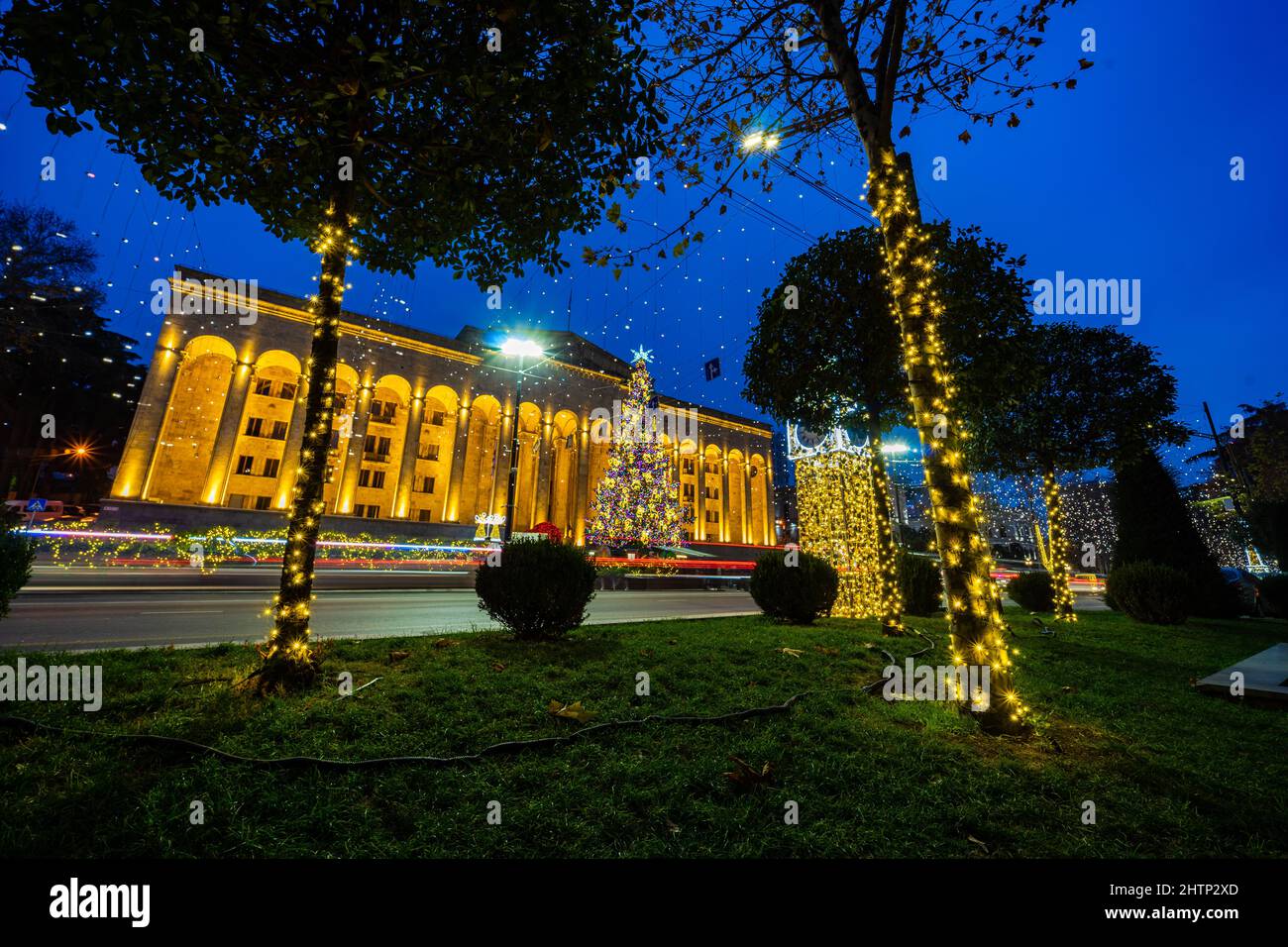 18 December, 2021, TBILISI, Christmas decoration in Tbilisi