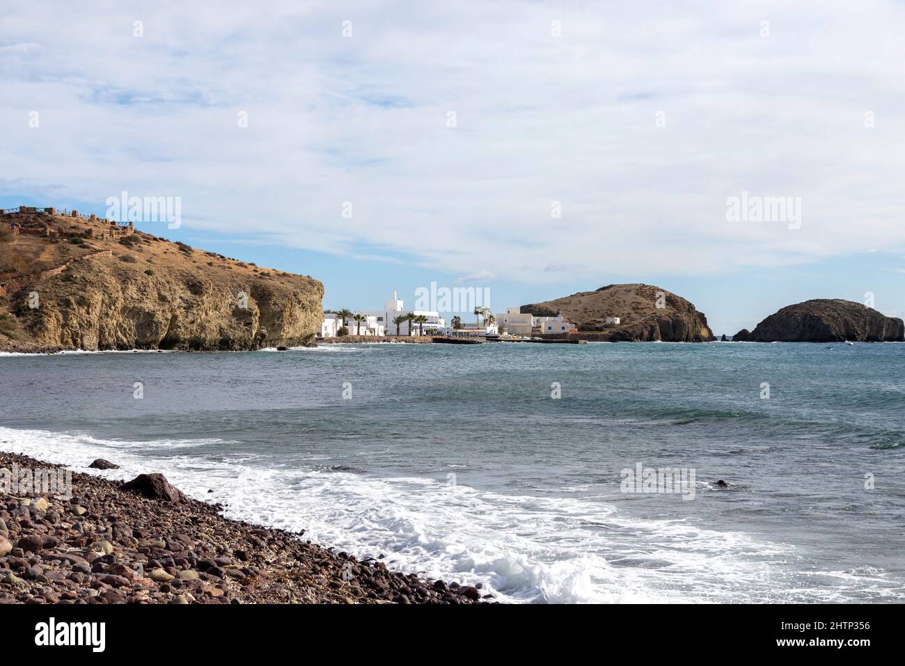 The pretty fishing village of Isleta del Moro, Almeria, Spain Stock Photo