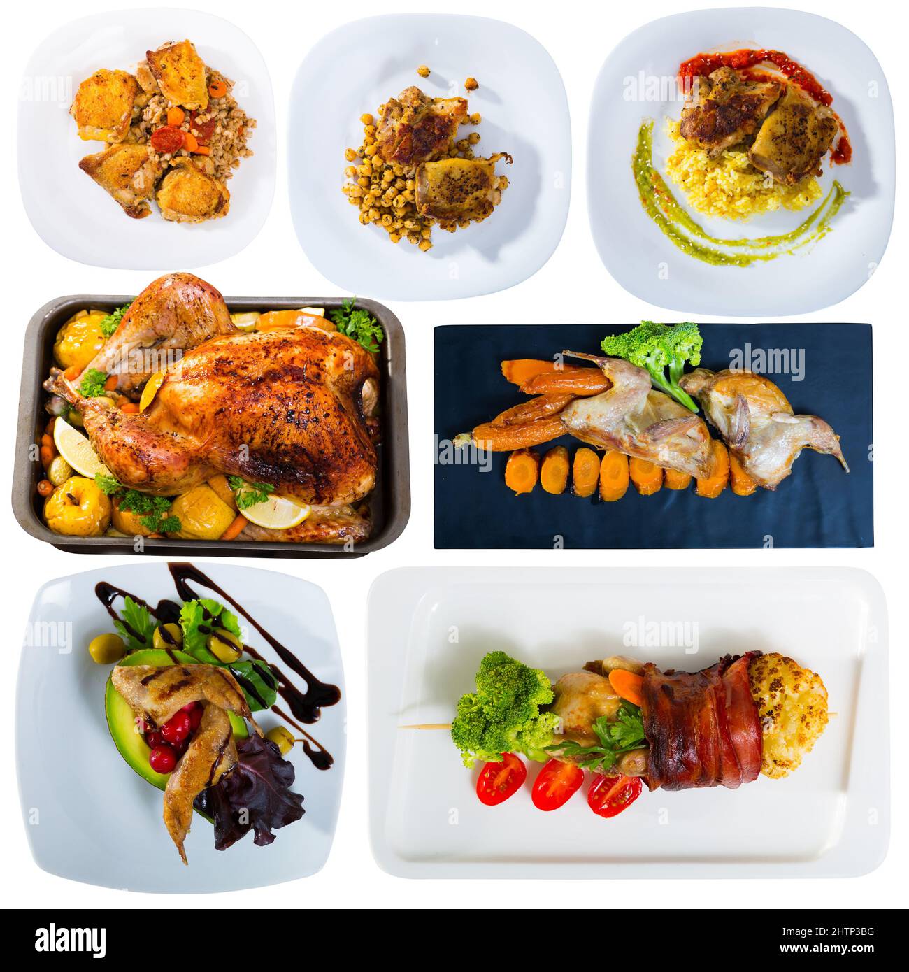 Set of poultry food isolated Stock Photo - Alamy