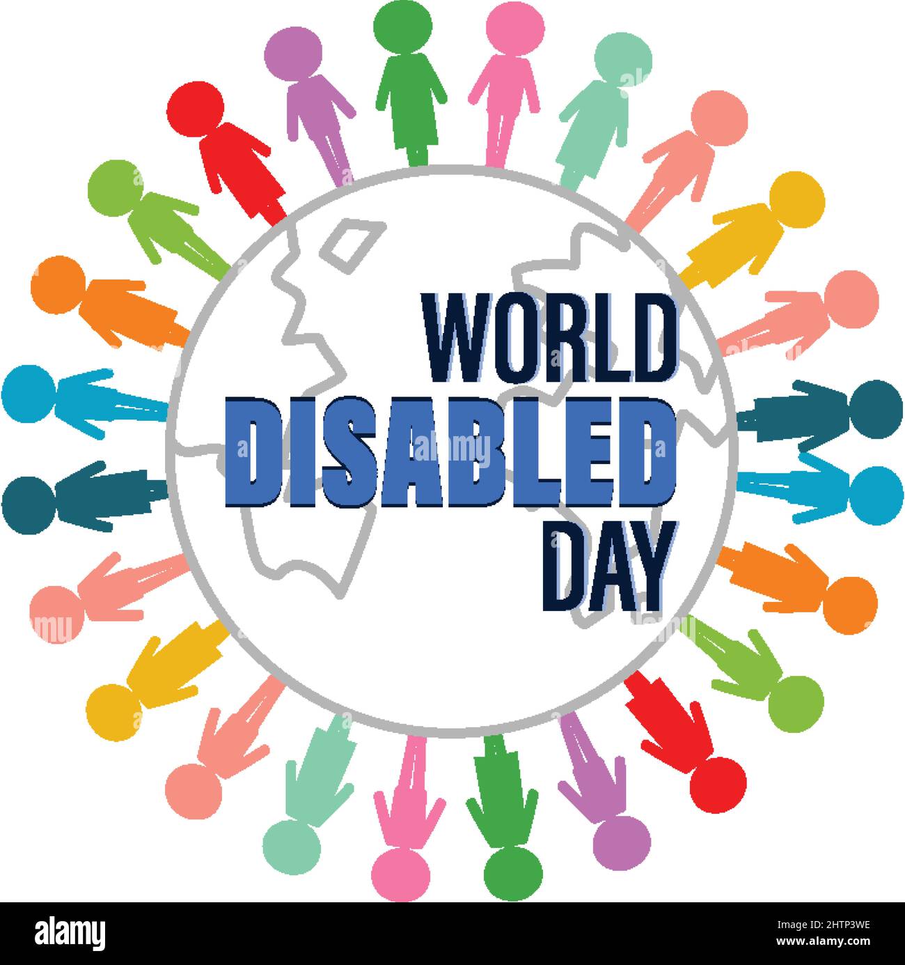 Poster design for world disabled day illustration Stock Vector Image