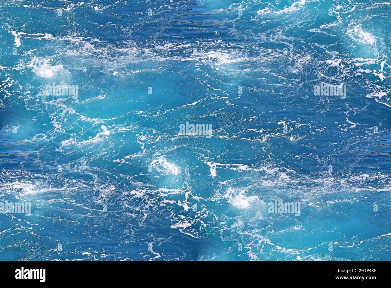 Seawater with sea foam as seamless background Stock Photo