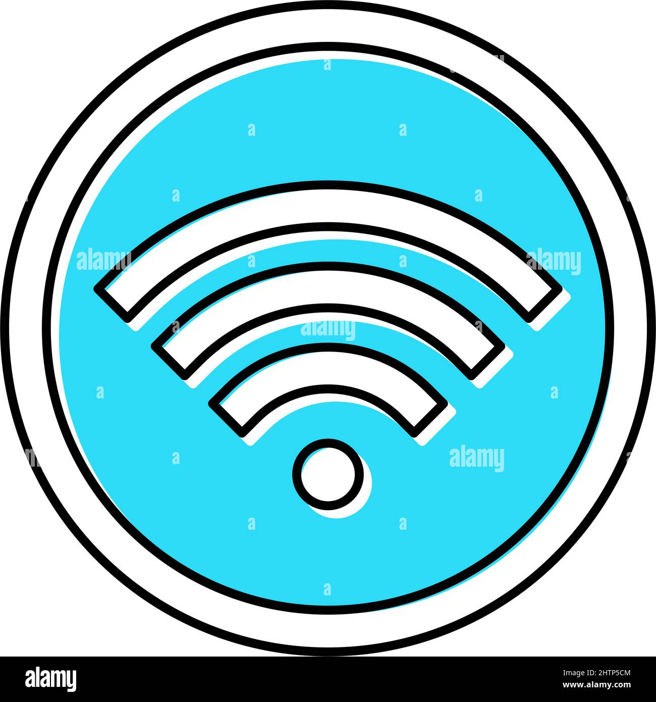 internet wifi sign color icon vector illustration Stock Vector Image ...