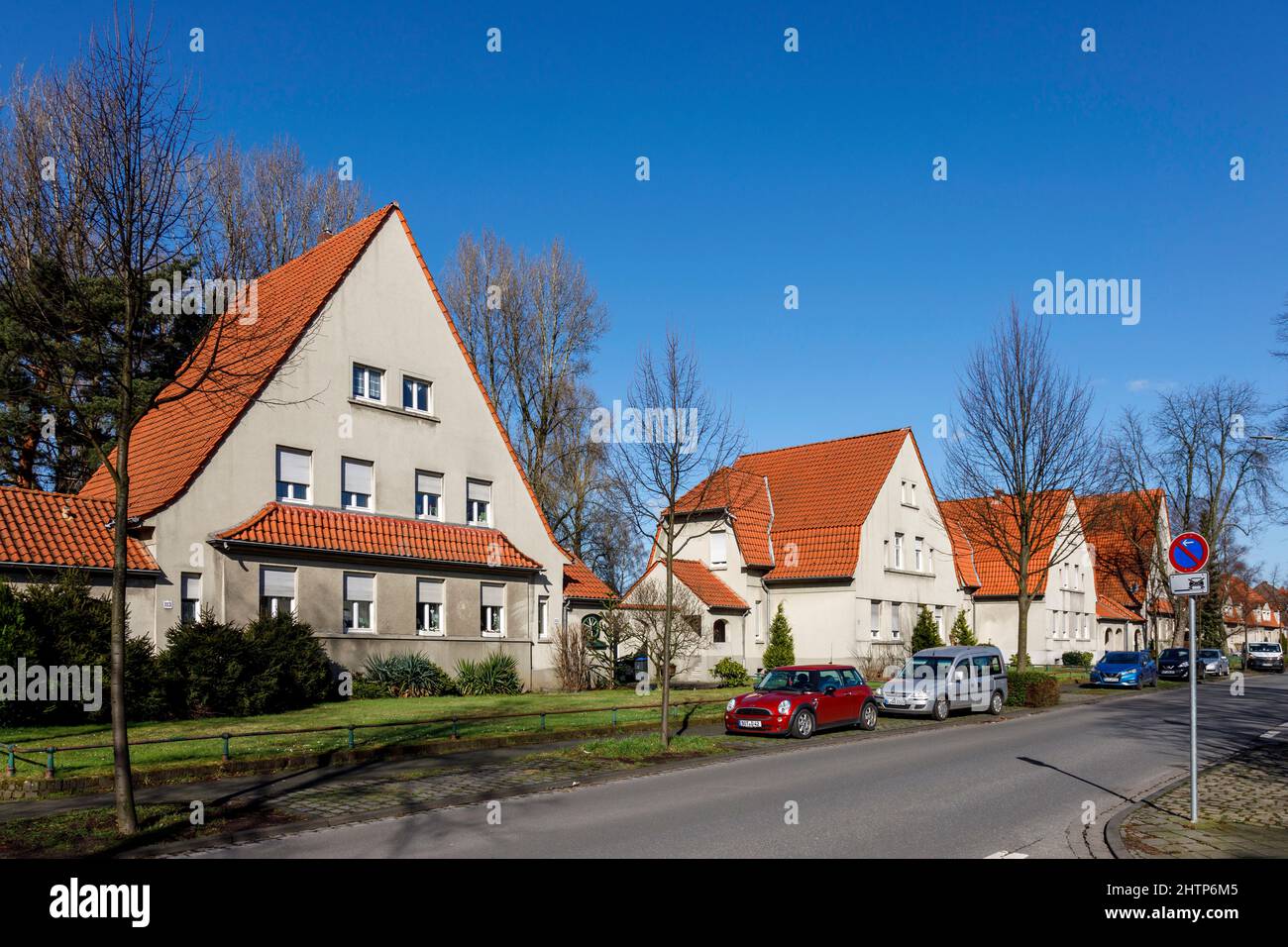Gartenstadt Welheim settlement in Bottrop, the workers' settlement is part of the Industrial Heritage Route Stock Photo