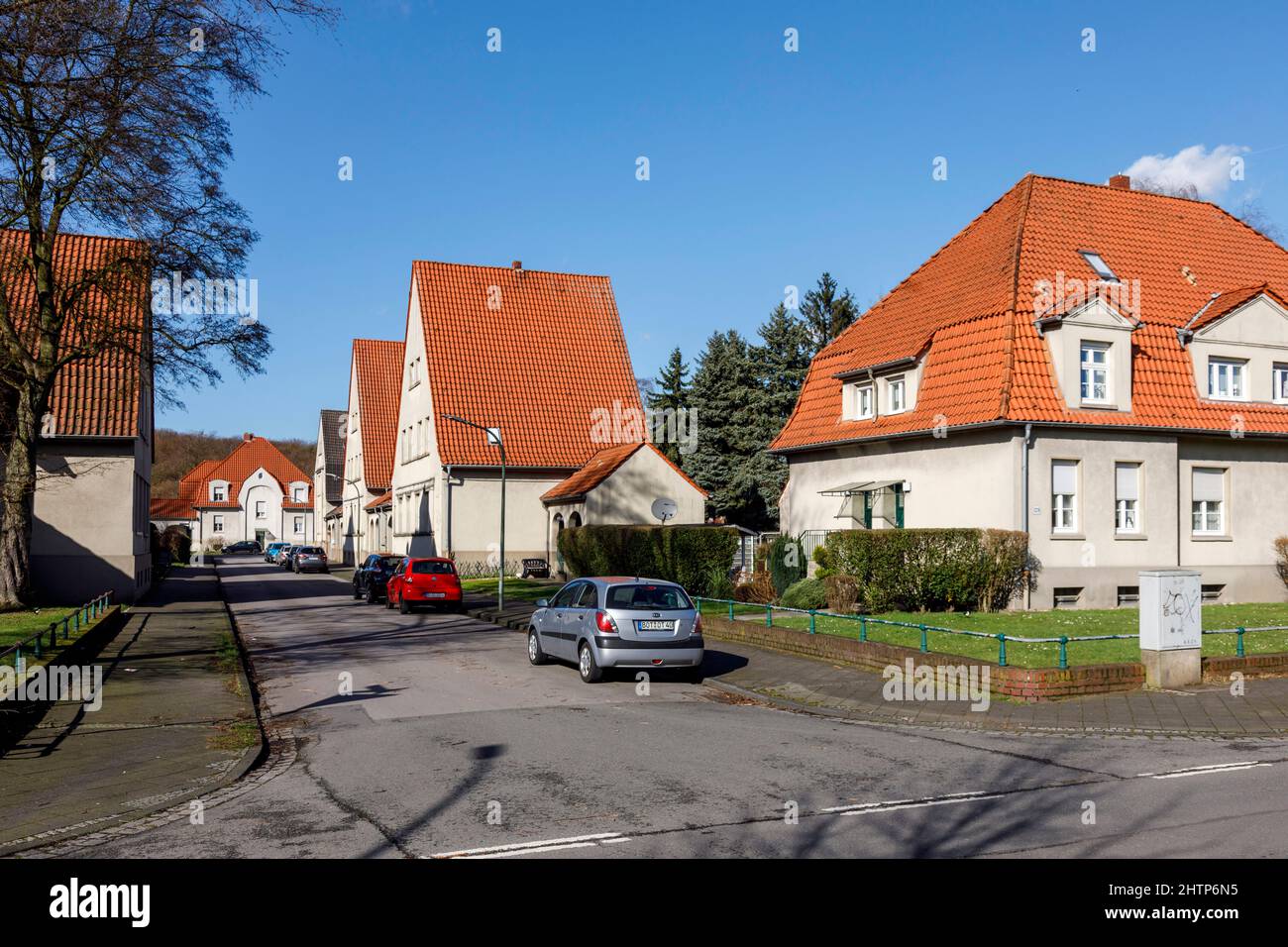 Gartenstadt Welheim settlement in Bottrop, the workers' settlement is part of the Industrial Heritage Route Stock Photo