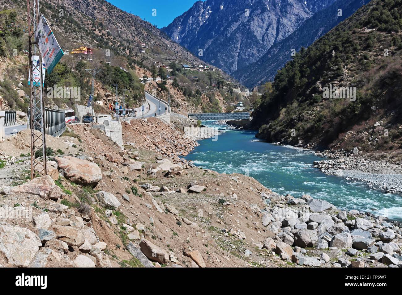 Swat river in the valley of Himalayas, Pakistan Stock Photo Alamy