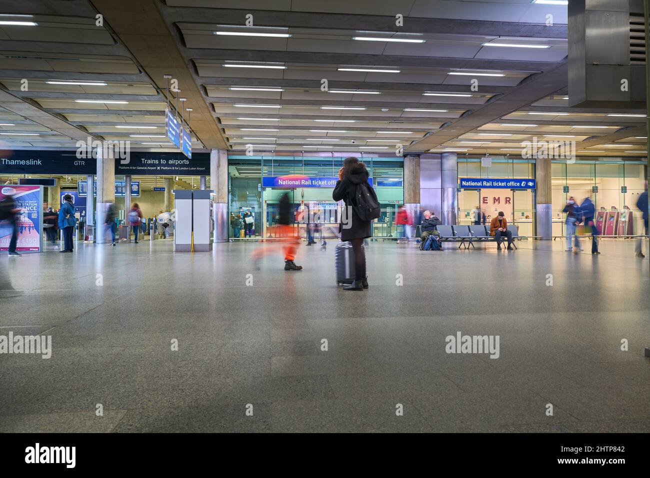 Interior concourse of St Pancras railway station, London, England Stock