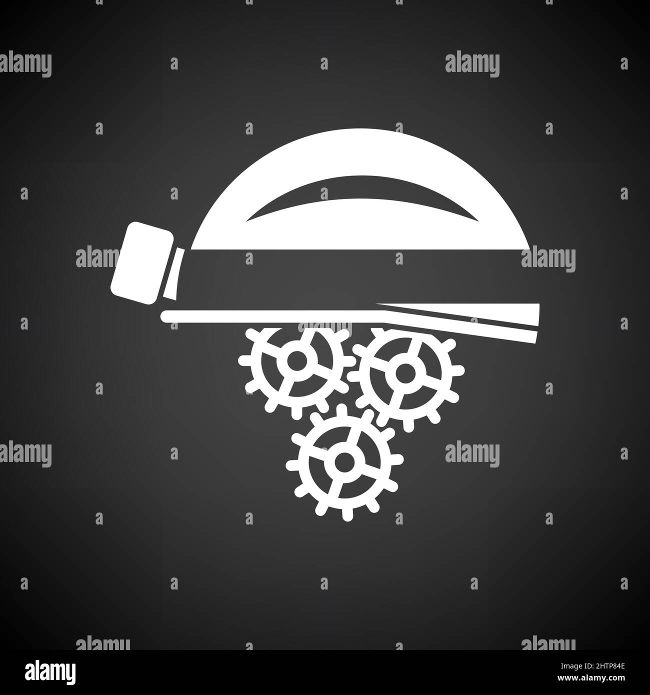 Labor Day Icon. White on Black Background. Vector Illustration. Stock Vector
