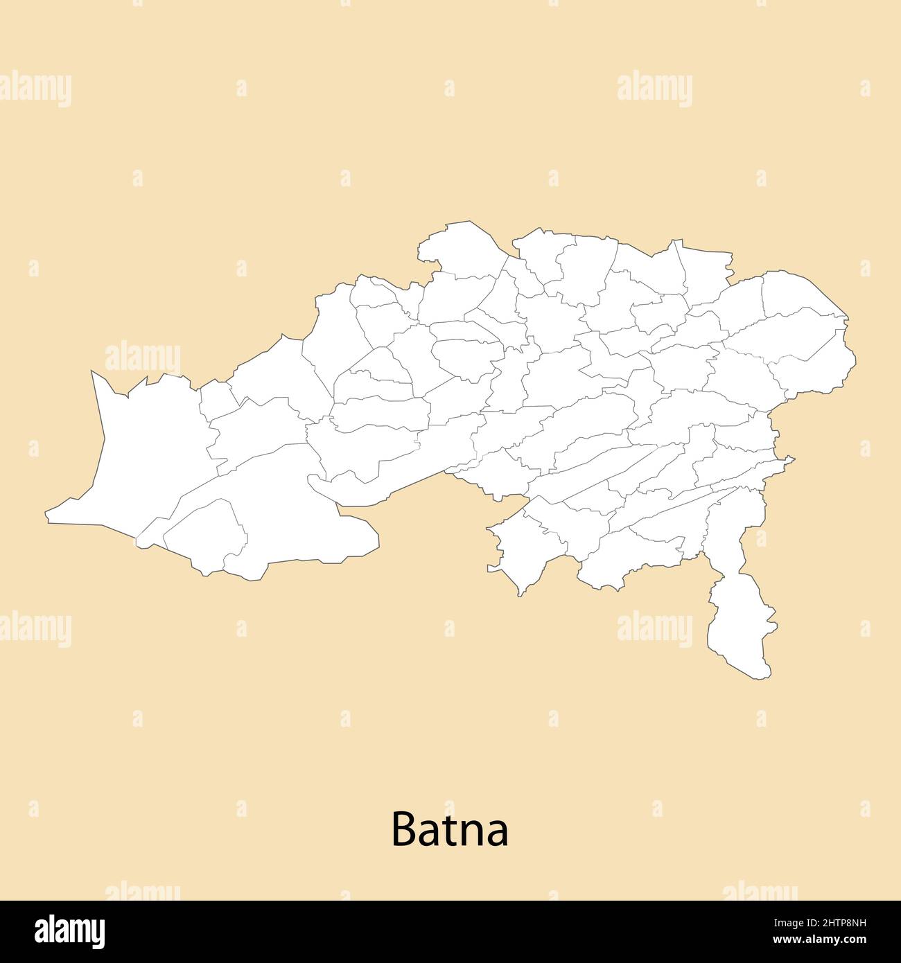 Batna vector map Stock Vector Images - Alamy