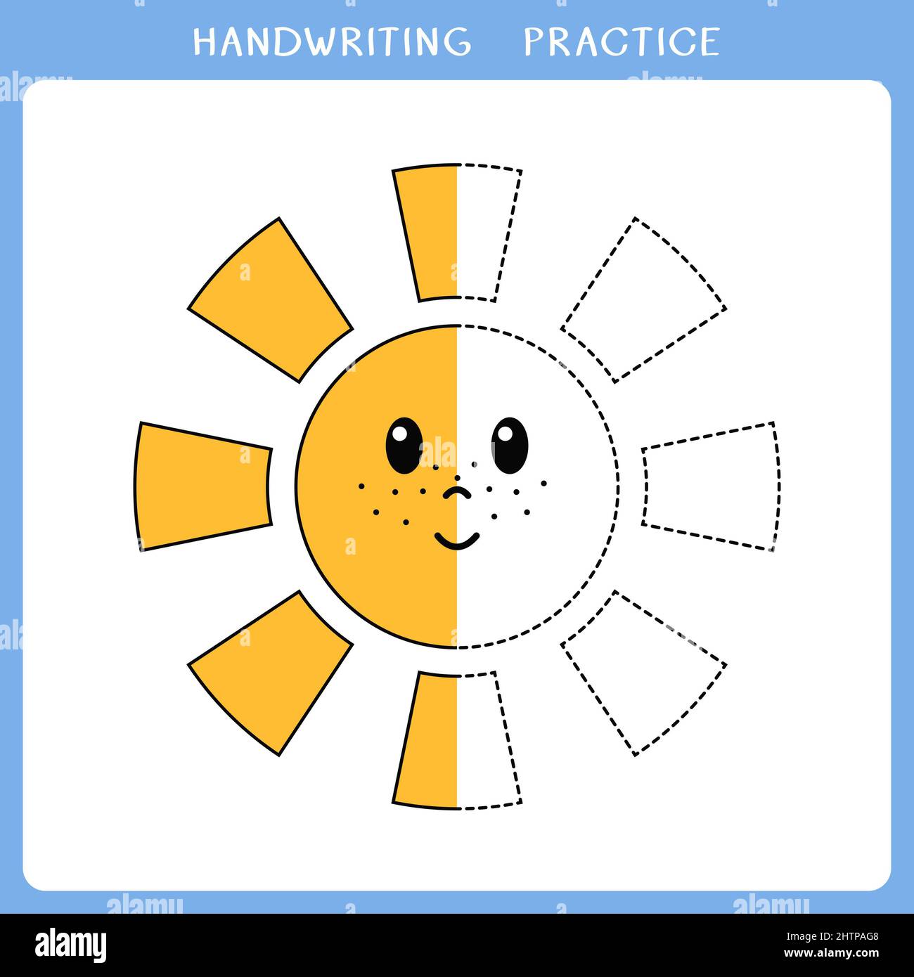 Handwriting practice sheet Stock Photo - Alamy