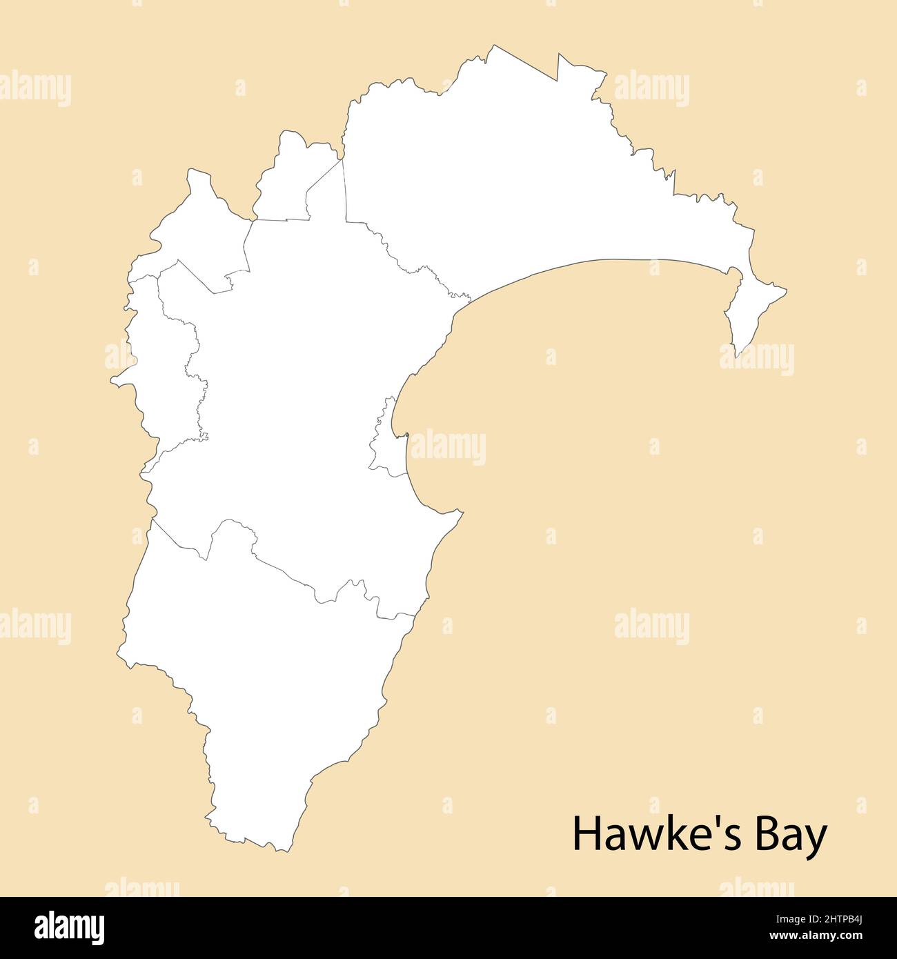 High Quality map of Hawke