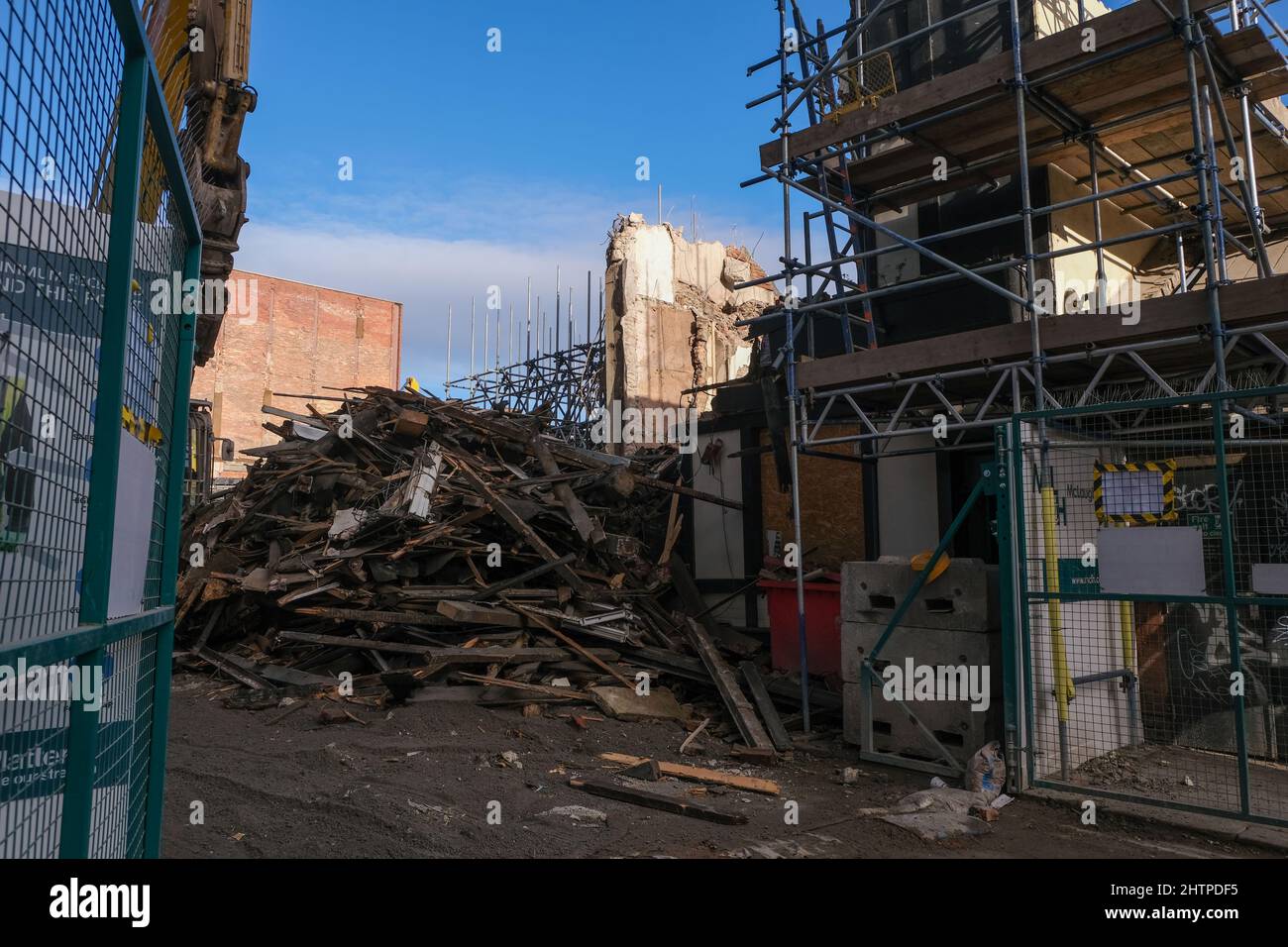The Yorkshireman pub on Burgess Street in Sheffield being demolished to