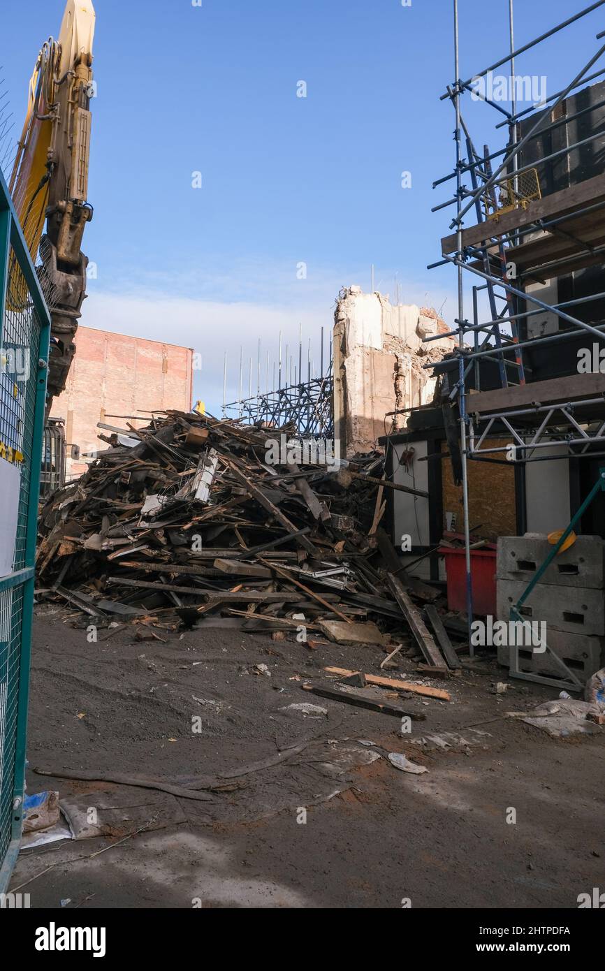 The Yorkshireman pub on Burgess Street in Sheffield being demolished to