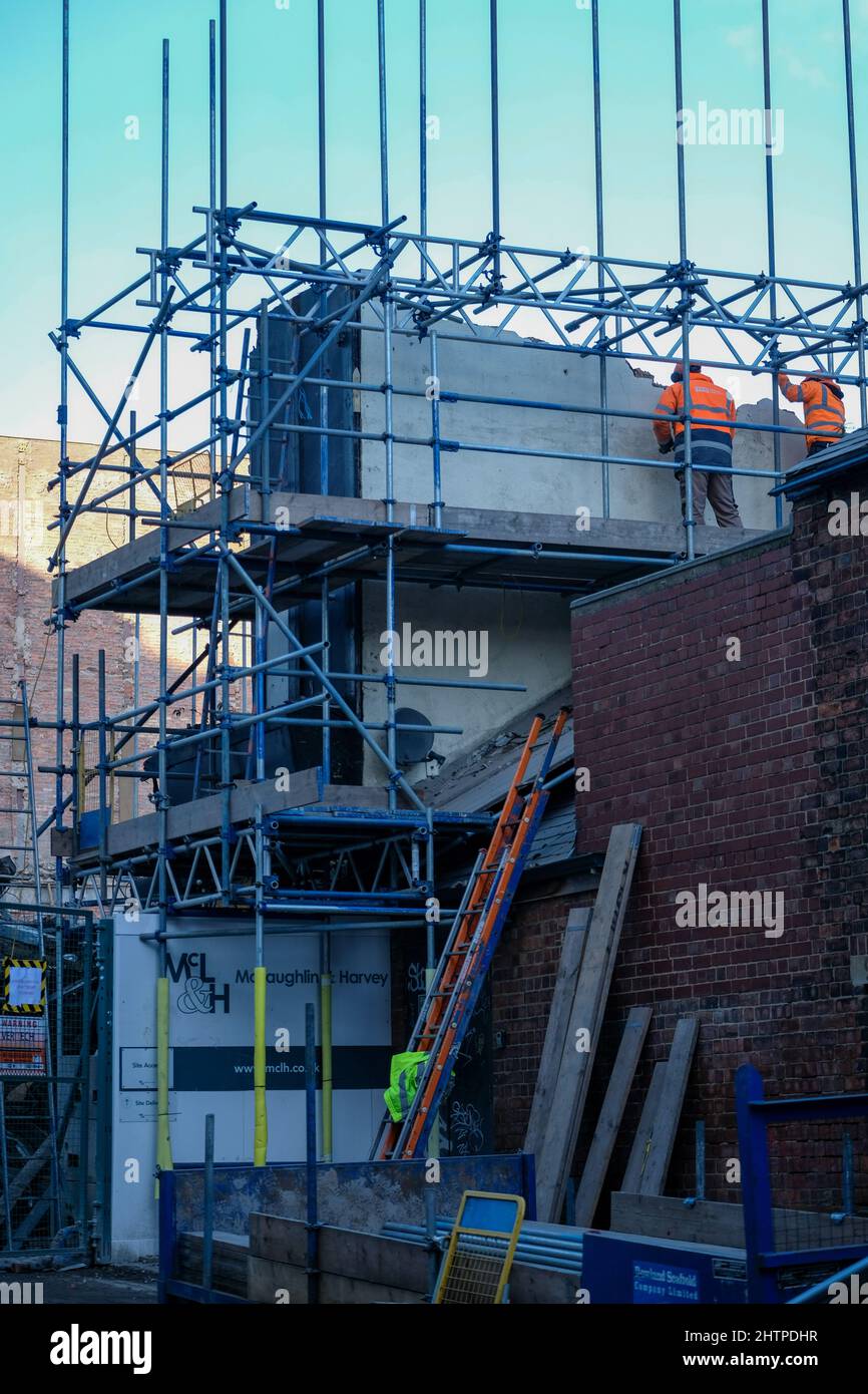 The Yorkshireman pub on Burgess Street in Sheffield being demolished to