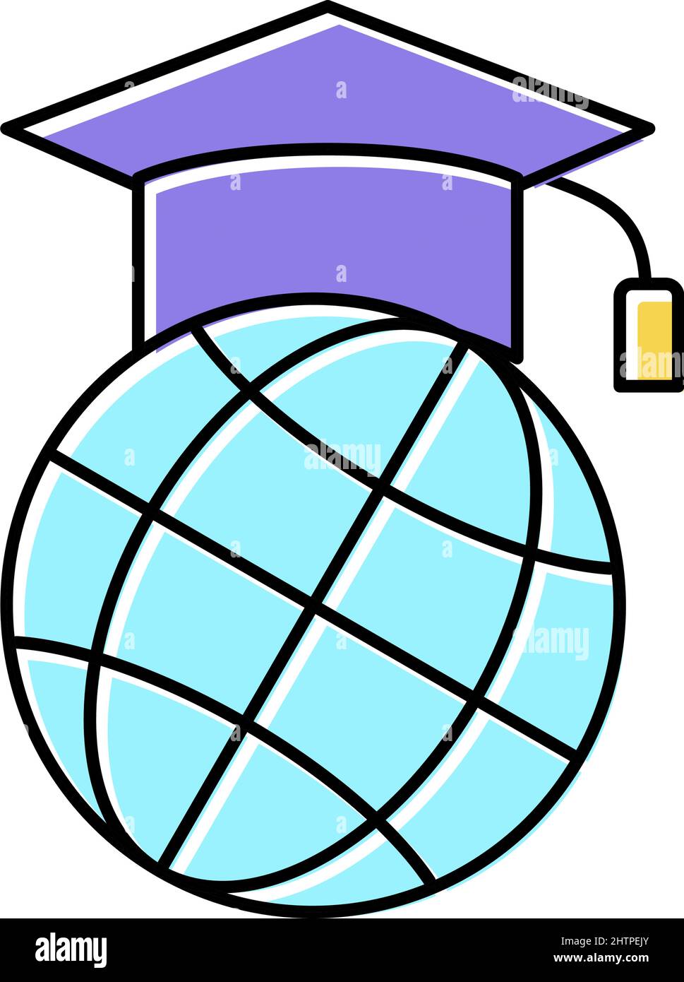 international education graduate color icon vector illustration Stock ...
