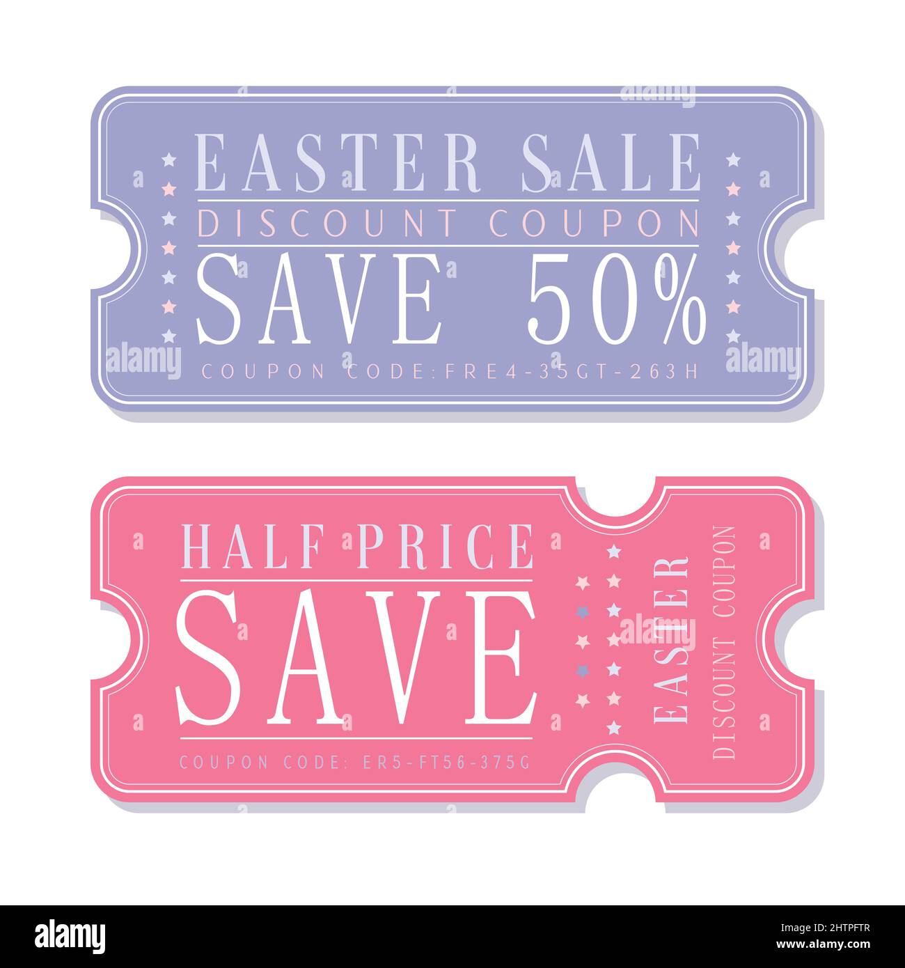 Easter Sale discount coupon. Can be used for voucher, wallpaper,flyers, invitation, posters, brochure, coupon discount,greeting card. Stock Vector