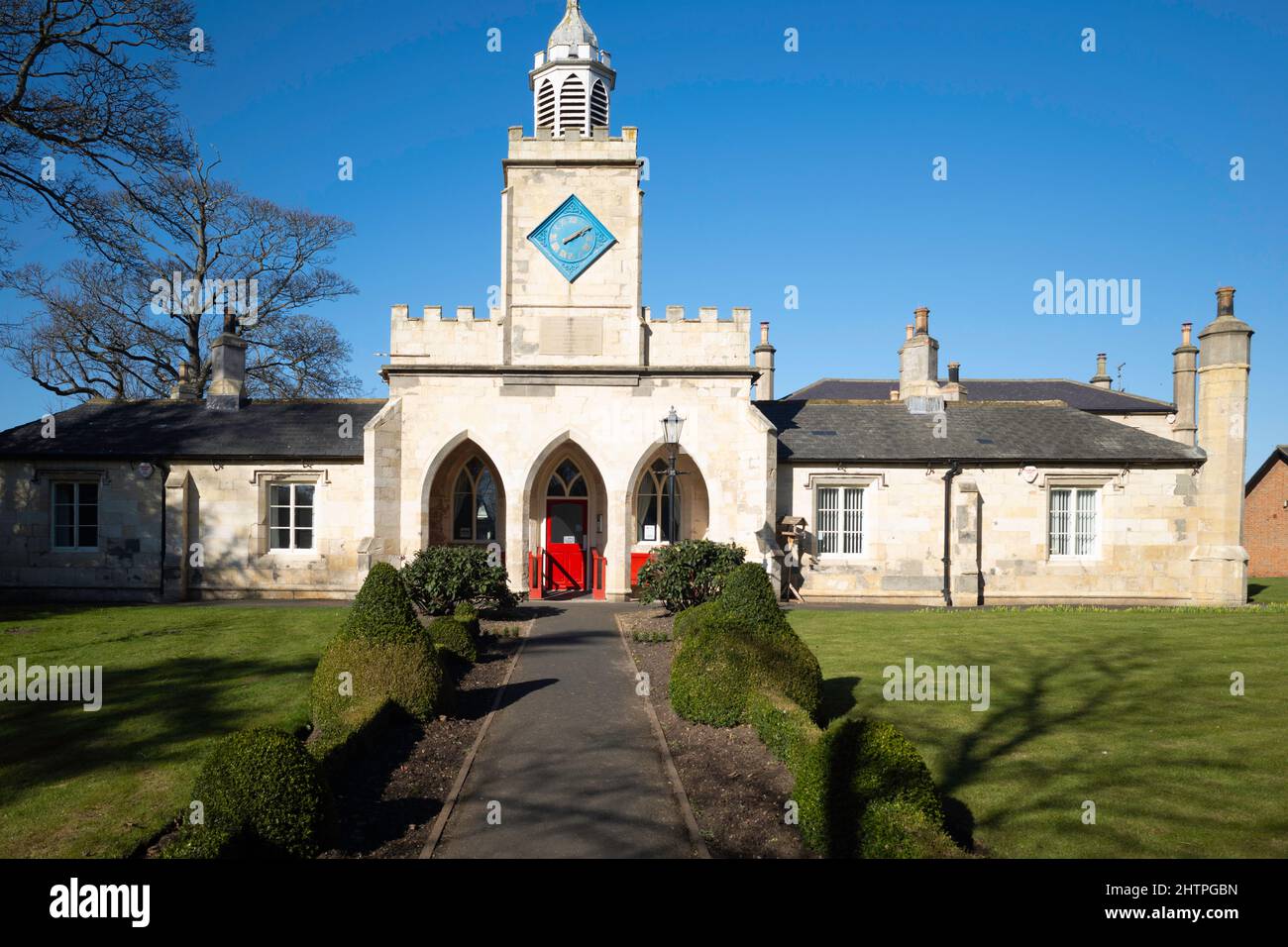 Entrance to the ''House of God'' a home for elderly people established in 1273, this building was built 1804, in spring Stock Photo