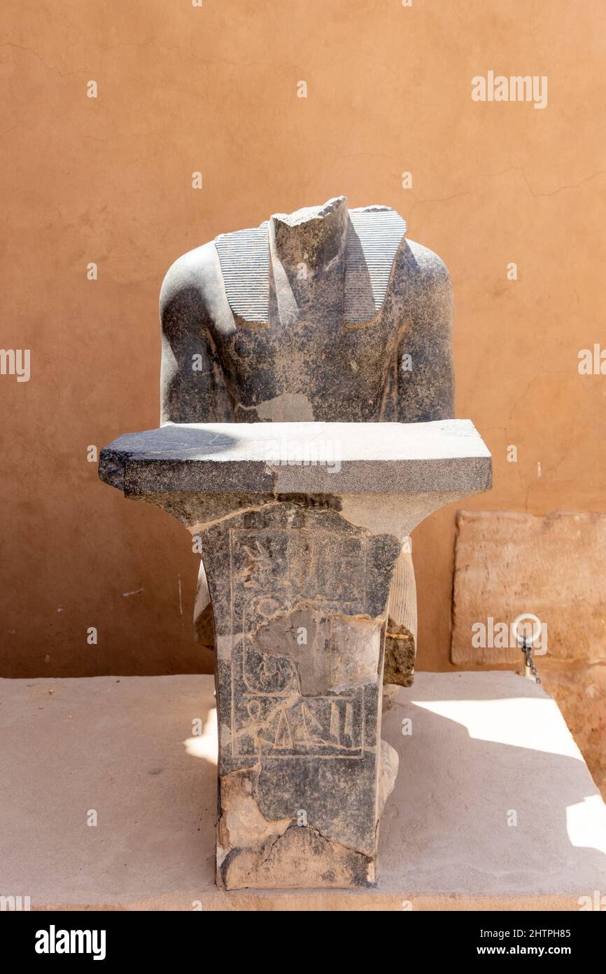 The statue of Pharaoh at the Karnak Temple Complex in Luxor, Egypt ...
