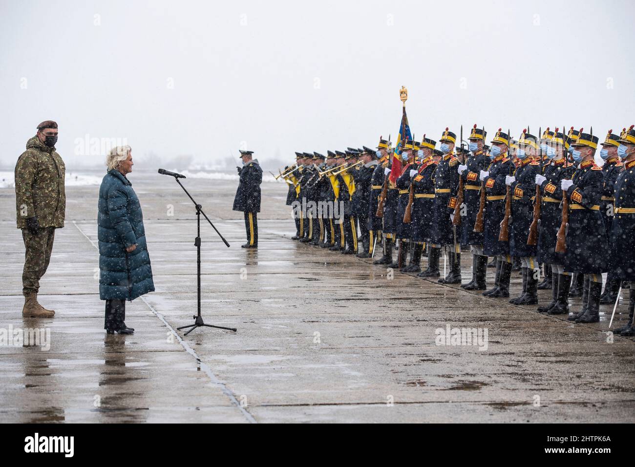 02 March 22 Romania Constan A Christine Lambrecht Spd Federal Minister Of Defense Speaks With Military Honors During Her Welcome Address The Minister Of Defense Visits The German Troops Stationed In Constanta Photo 02 March 22 Romania Constan A Christine Lambrecht Spd Federal Minister Of Defense Speaks With Military Honors During Her Welcome Address The Minister Of Defense Visits The German Troops Stationed In Constanta Photo