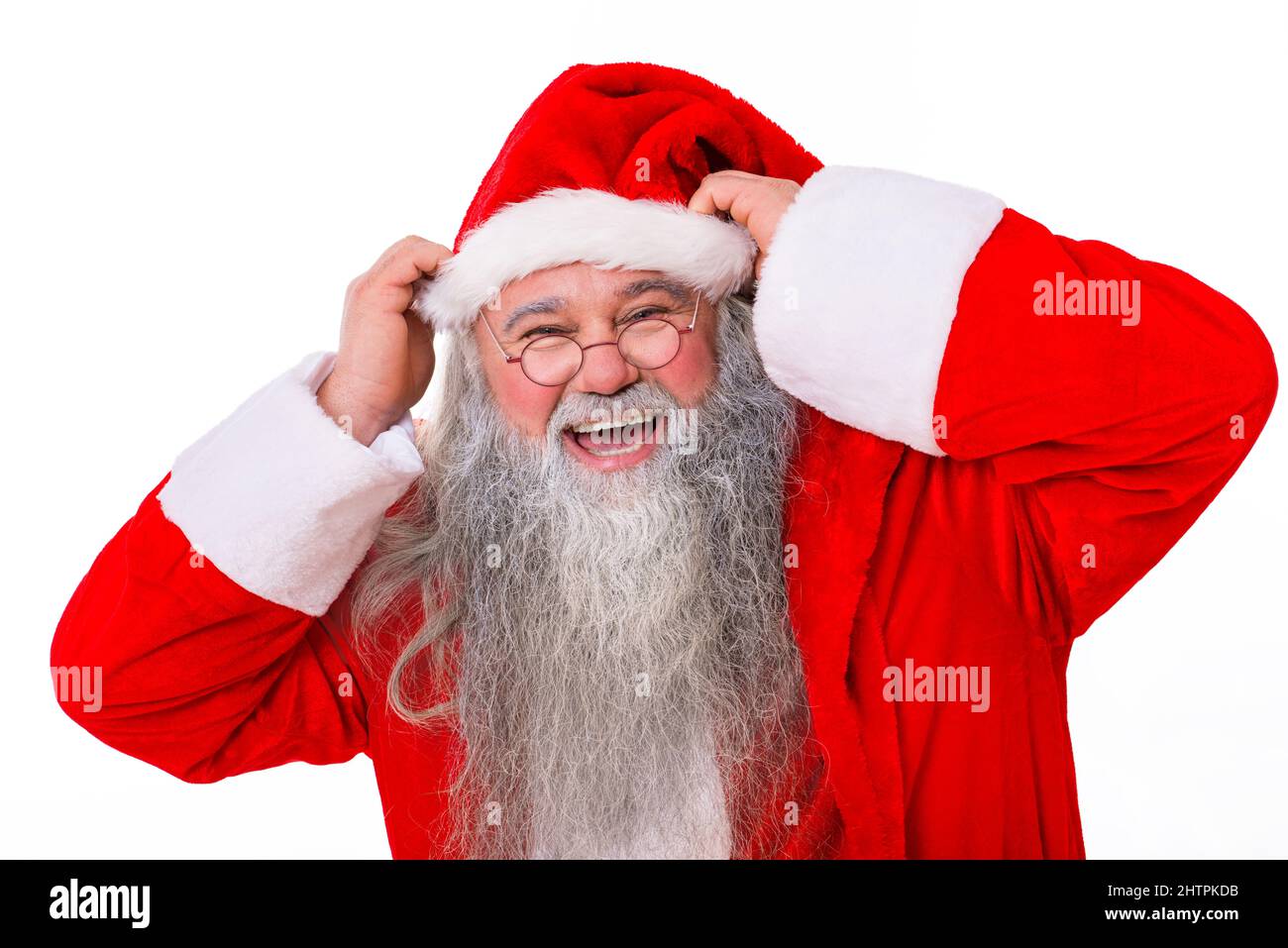 Santa claus isolated on white background Stock Photo - Alamy