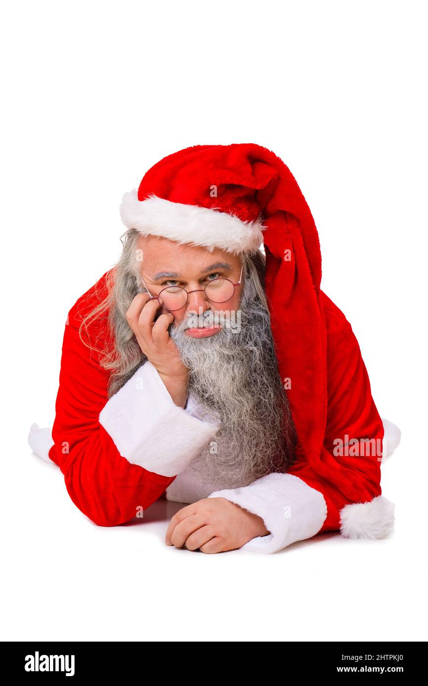 Santa claus isolated on white background Stock Photo - Alamy