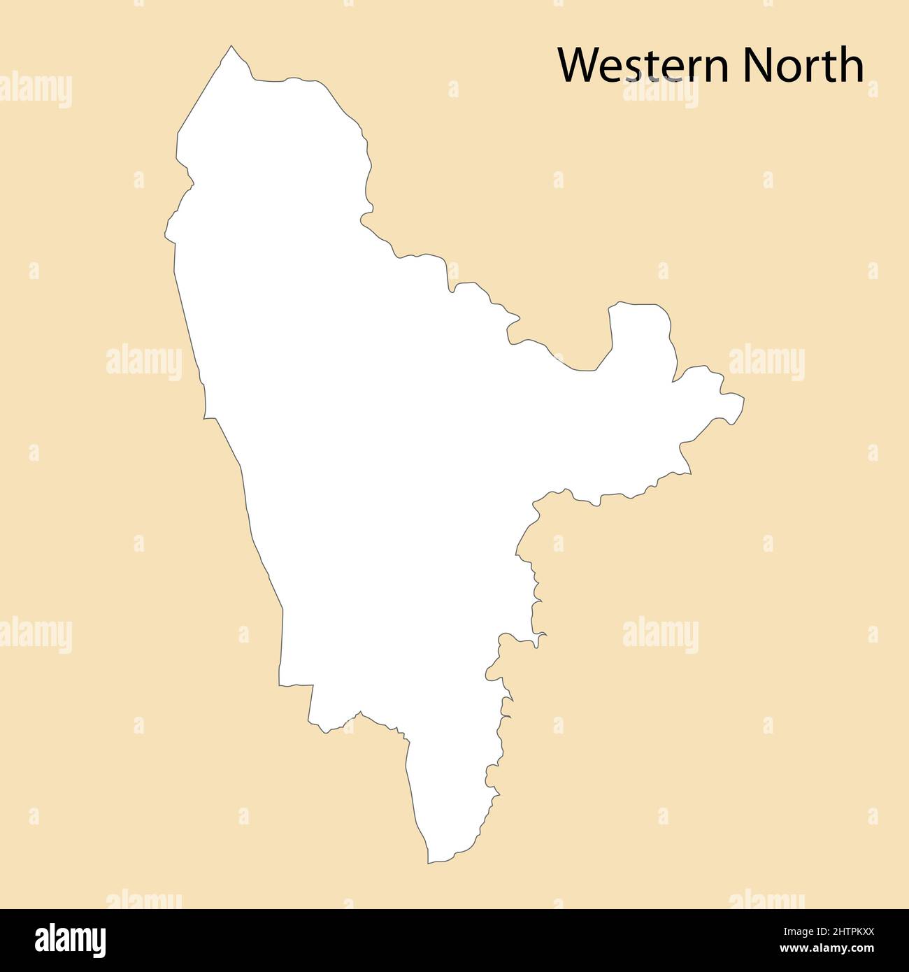 Map Of Western North Region Of Ghana High Quality Map Of Western North Is A Region Of Ghana, With Borders Of The  Districts Stock Vector Image & Art - Alamy