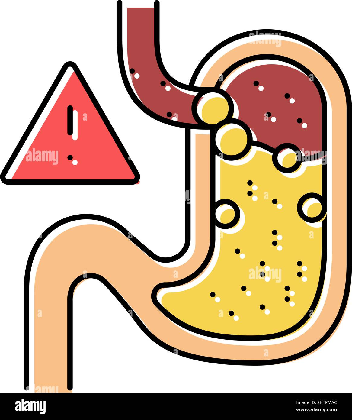 gastric reflux color icon vector illustration Stock Vector Image & Art ...