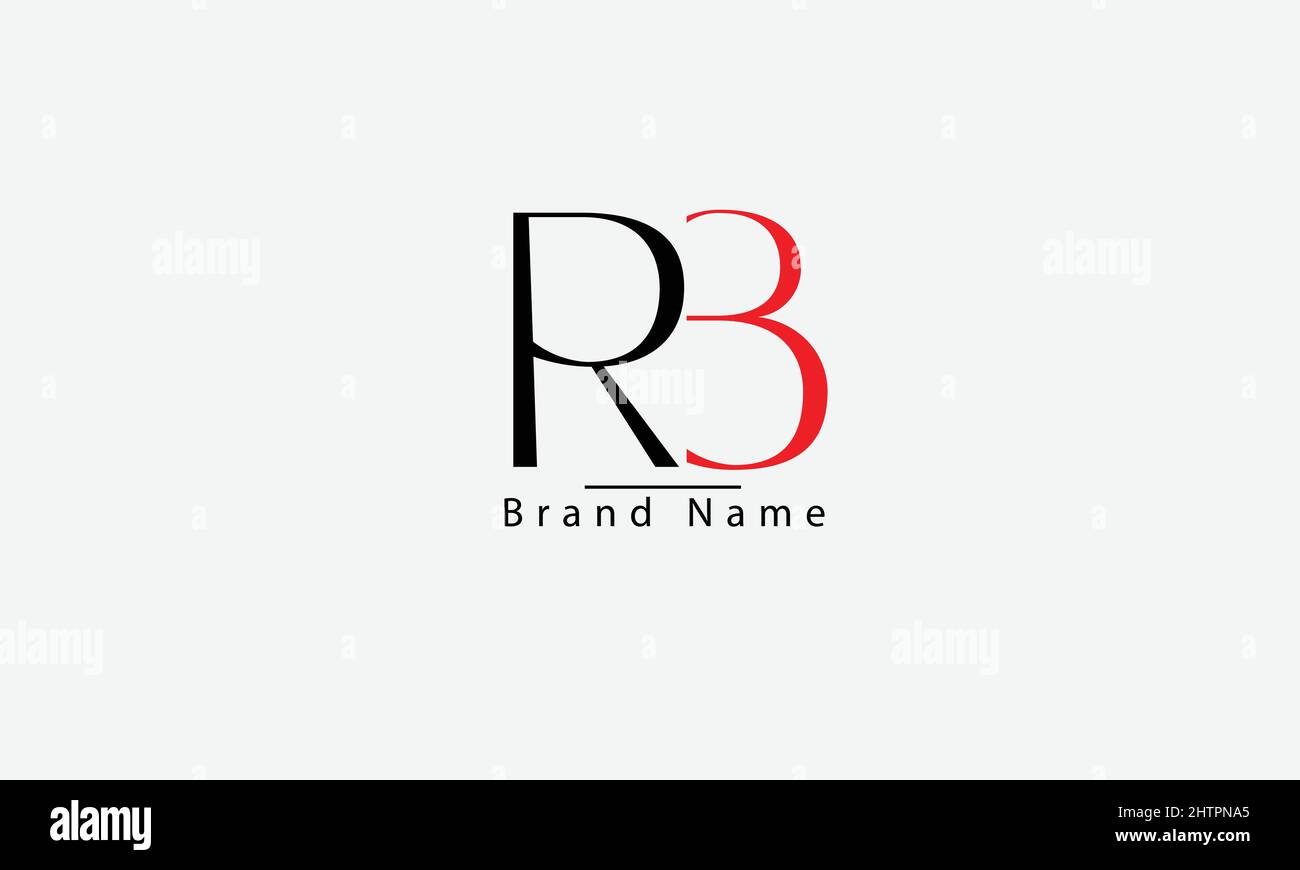 RB BR abstract vector logo monogram template Stock Vector