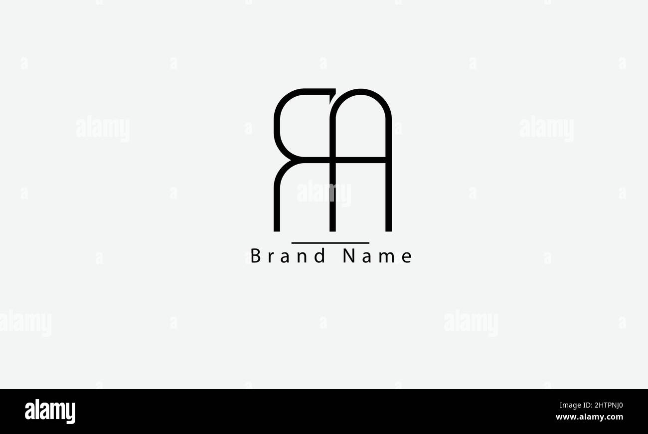 RA AR R A abstract vector logo monogram template Stock Vector Image ...