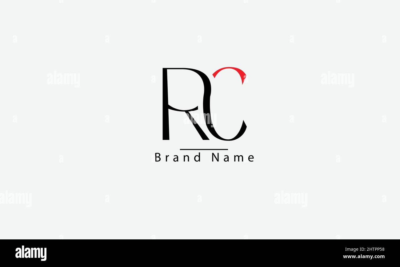 RC CR R C abstract vector logo monogram template Stock Vector