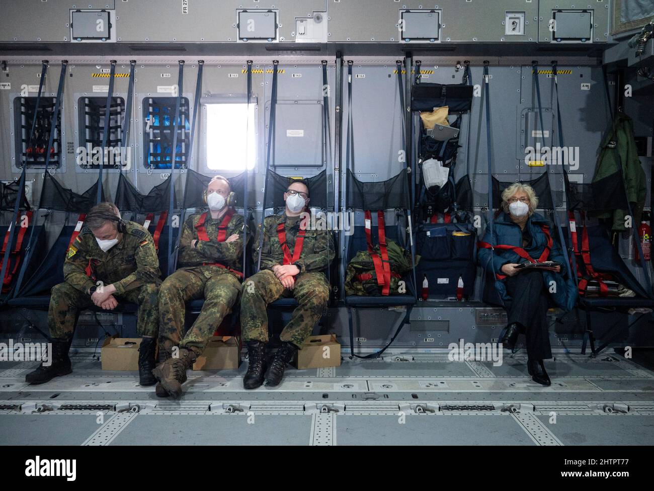 Berlin Germany 02nd Mar 22 Christine Lambrecht Spd R German Defense Minister Sits In An Airbus 00m During A Trip To Constanta Romania The Defense Minister Is Visiting German Troops Stationed In Berlin Germany 02nd Mar 22 Christine Lambrecht Spd R German Defense Minister Sits In An Airbus 00m During A Trip To Constanta Romania The Defense Minister Is Visiting German Troops Stationed In
