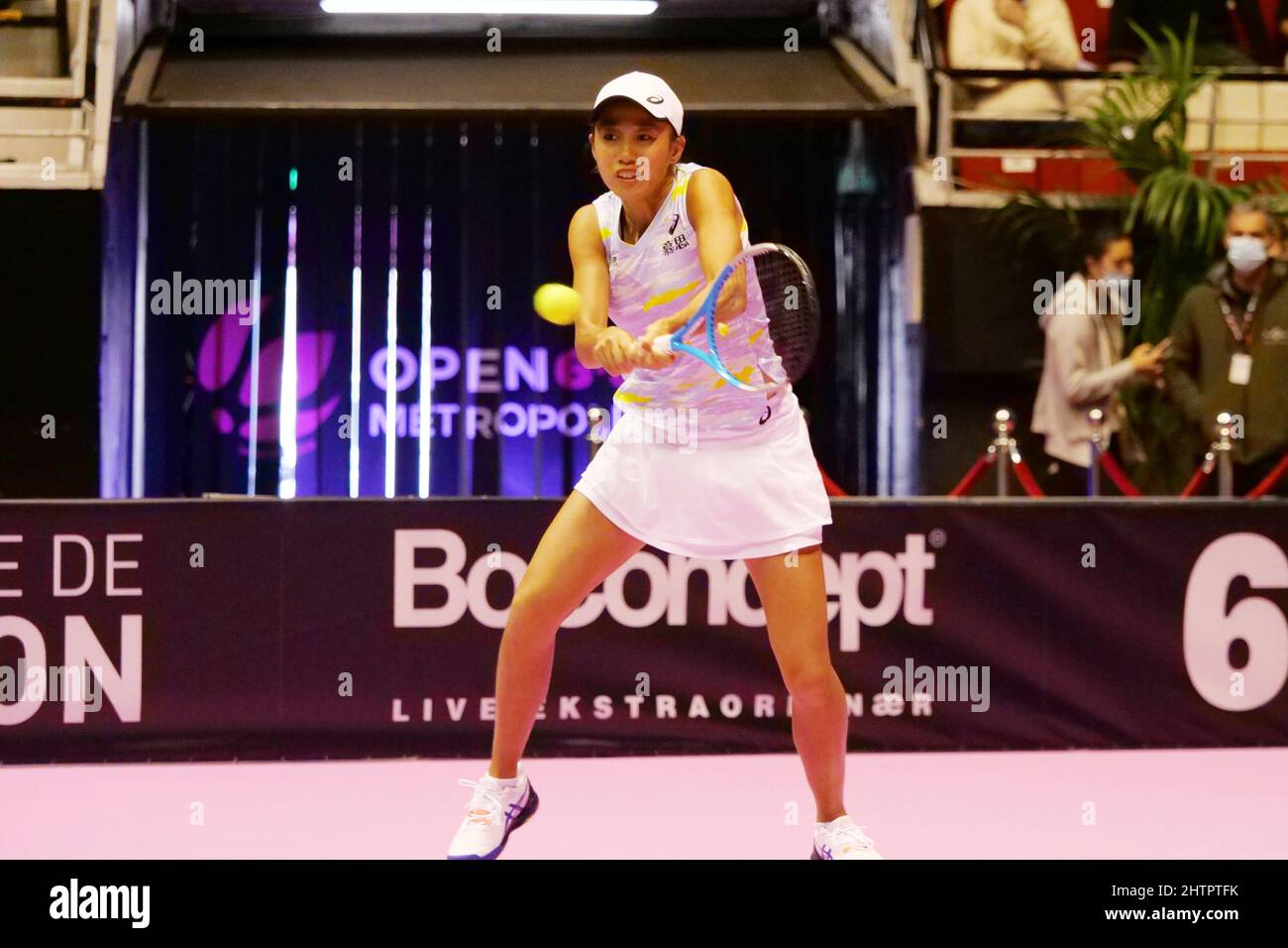 Lyon, France, March 1, 28, 2022, Zhang Shuai (CHI) in action against