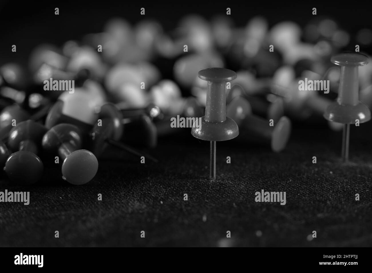 Drawing pins Black and White Stock Photos & Images Alamy