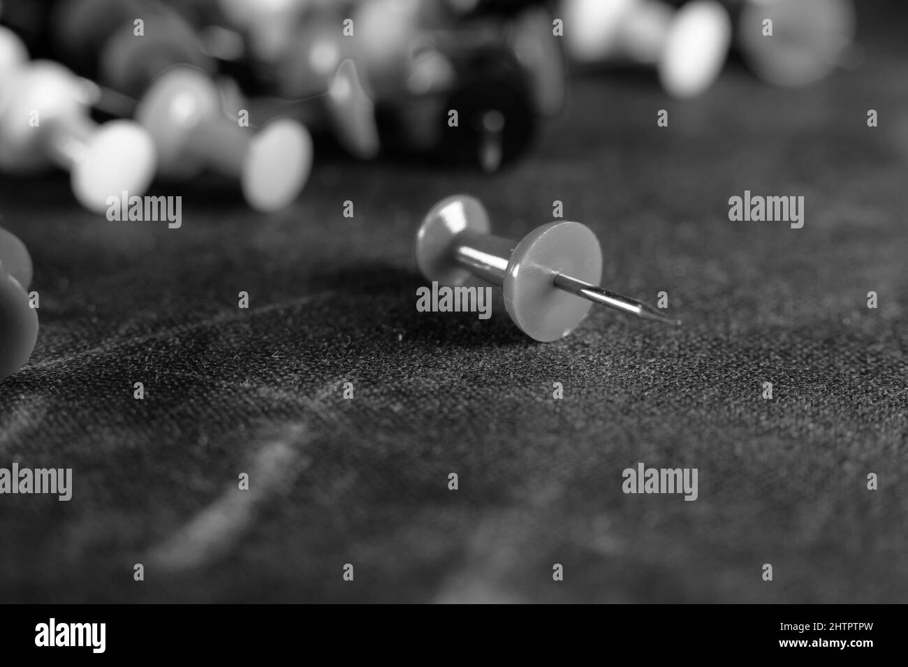 Plastic thumb tack Black and White Stock Photos & Images Alamy