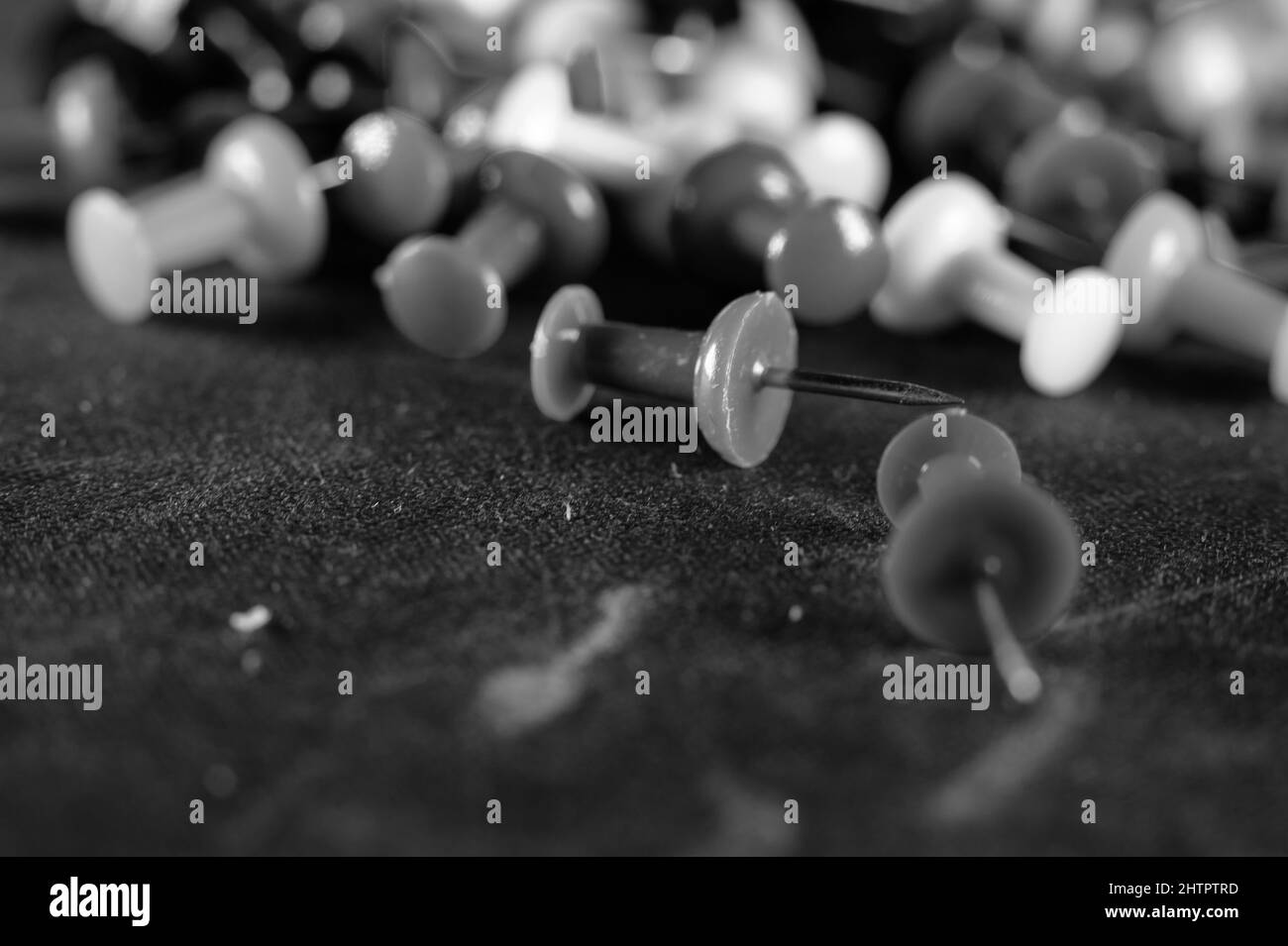 Drawing pins Black and White Stock Photos & Images Alamy