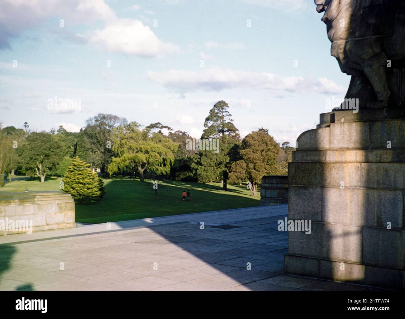 Park and gardens next to the Shrine of Remembrance war memorial
