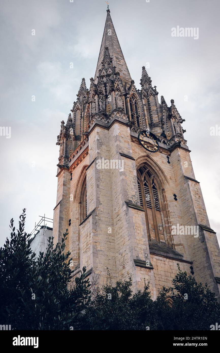 Vertical shot of a church under the cloudy skies Stock Photo - Alamy