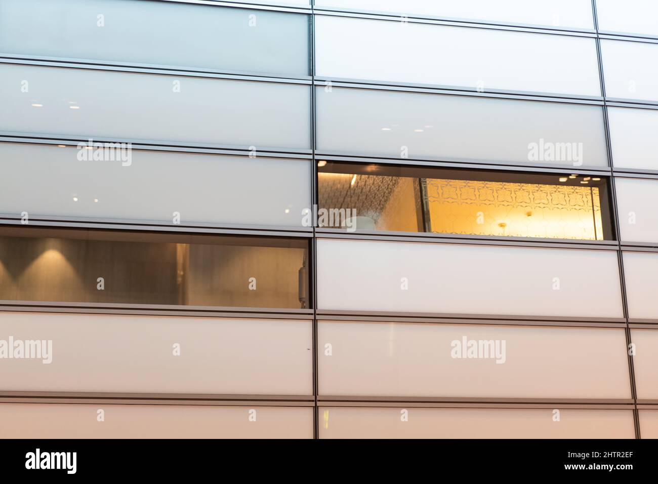 Modern building facade pattern with reflecting in windows. High quality ...