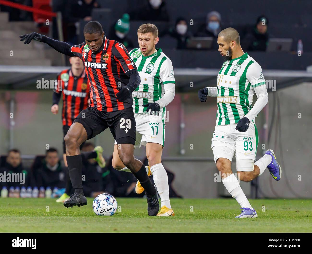 Eldar Civic of Ferencvarosi TC runs with the ball during the