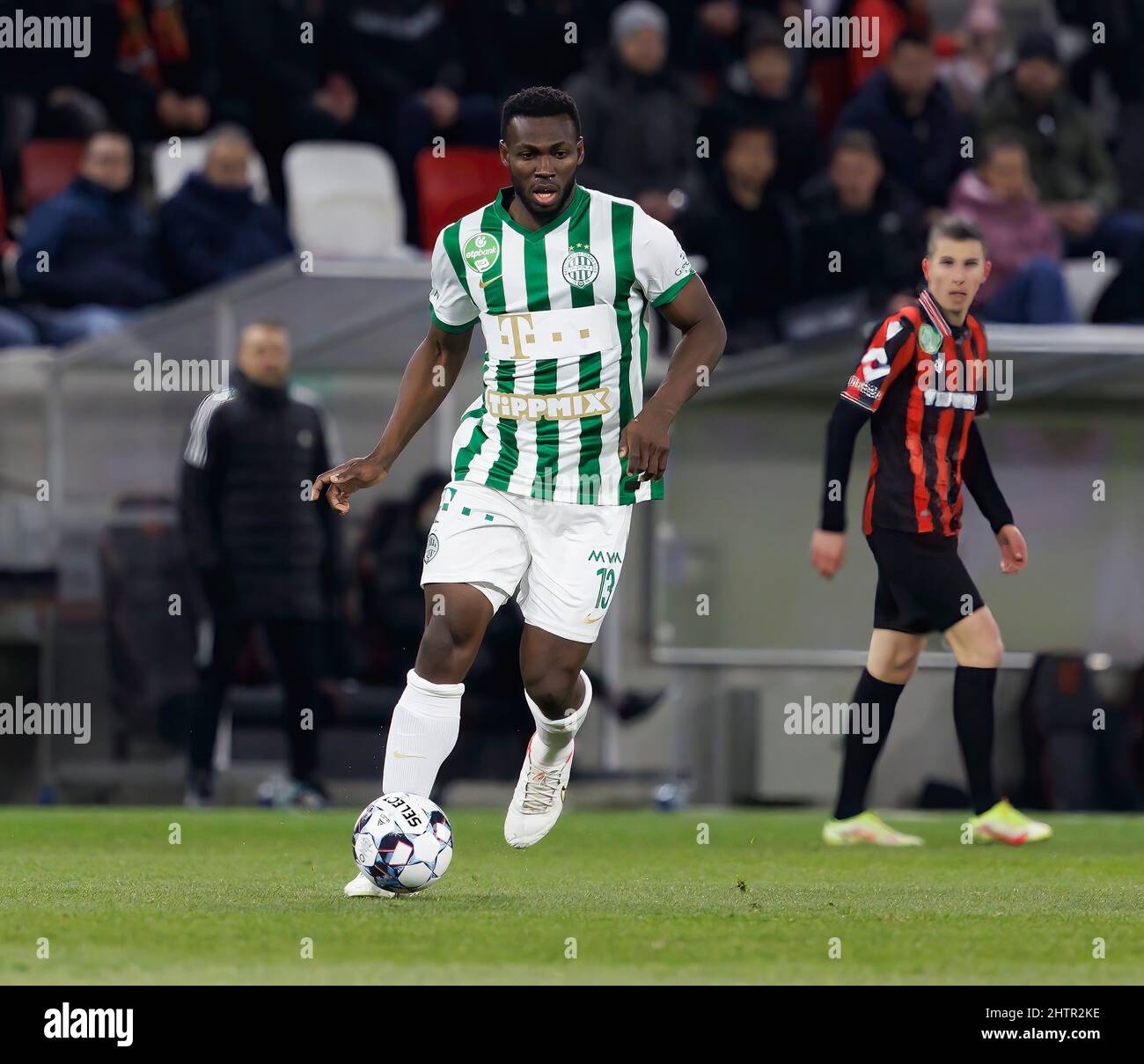 BUDAPEST, HUNGARY - MARCH 6: Anderson Esiti of Ferencvarosi TC