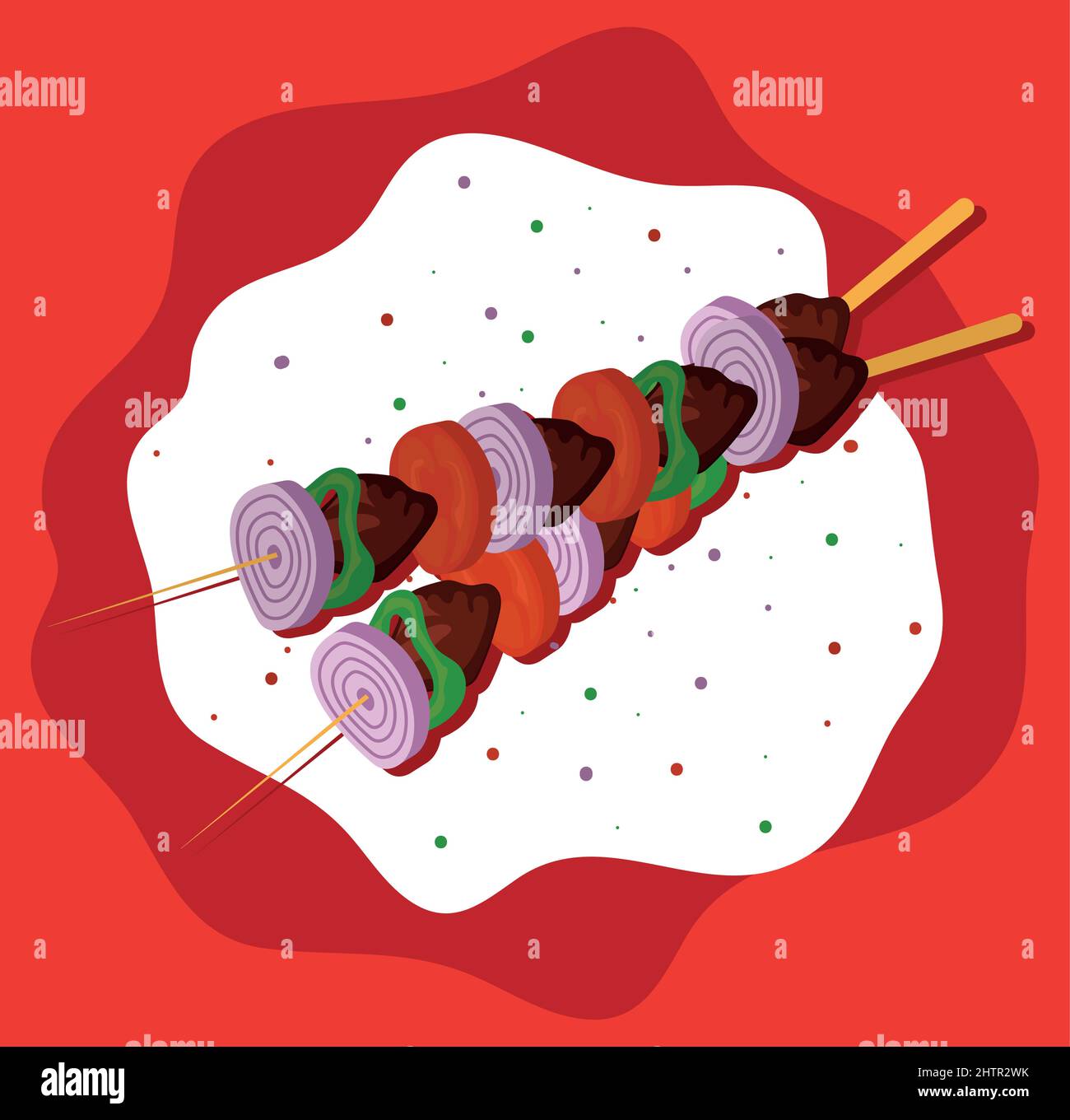 grilled meat and vegetables Stock Vector Image & Art - Alamy