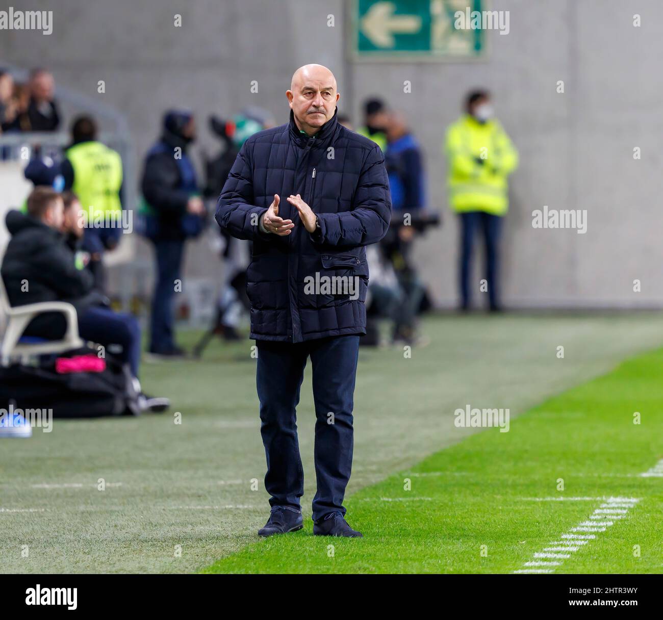 BUDAPEST, HUNGARY - FEBRUARY 19: Jose Marcos Marquinhos of Ferencvarosi TC  reacts during the Hungarian OTP Bank Liga match between MTK Budapest and Ferencvarosi  TC at Hidegkuti Nandor Stadium on February 19