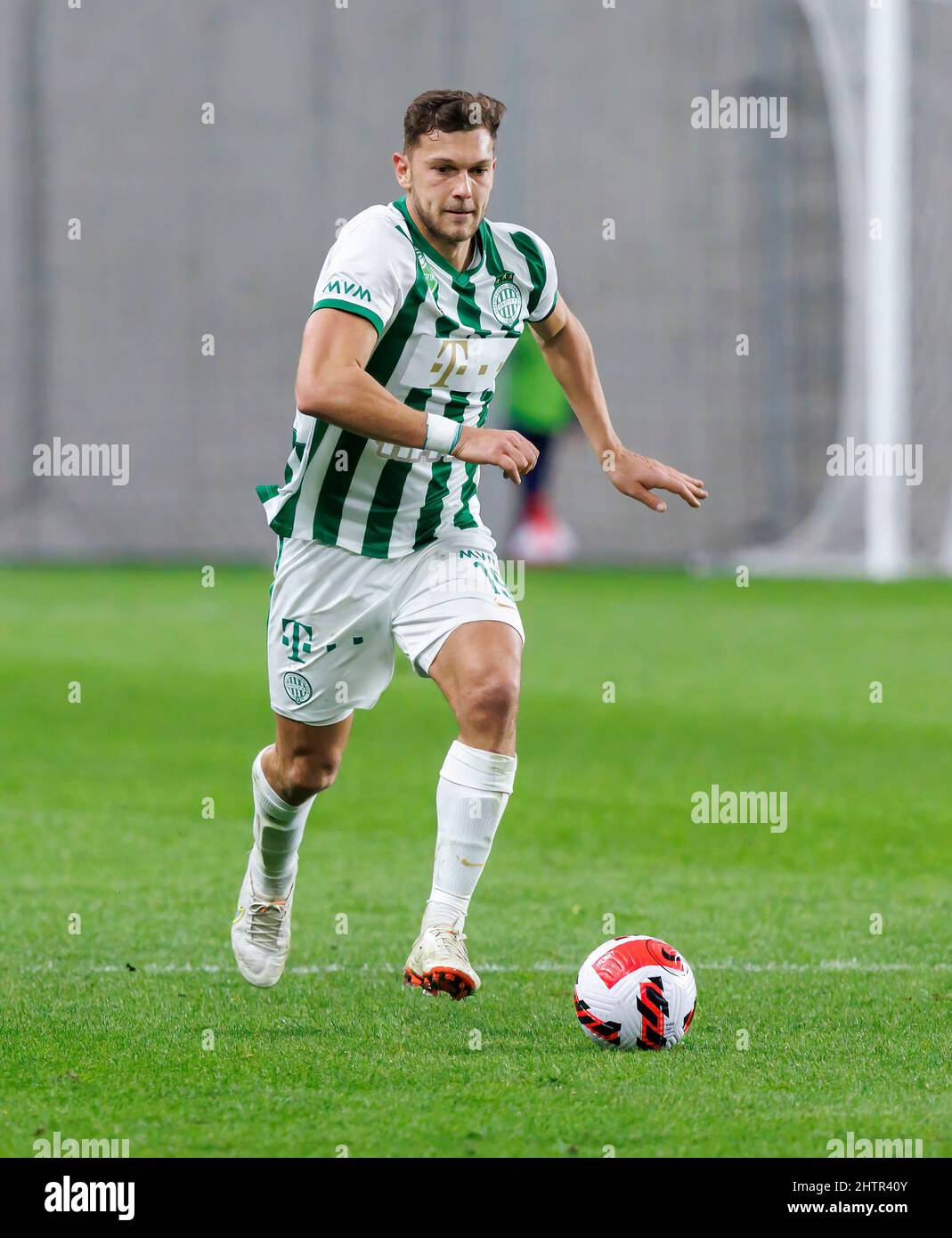 BUDAPEST, HUNGARY - APRIL 2: Balint Vecsei of Ferencvarosi TC