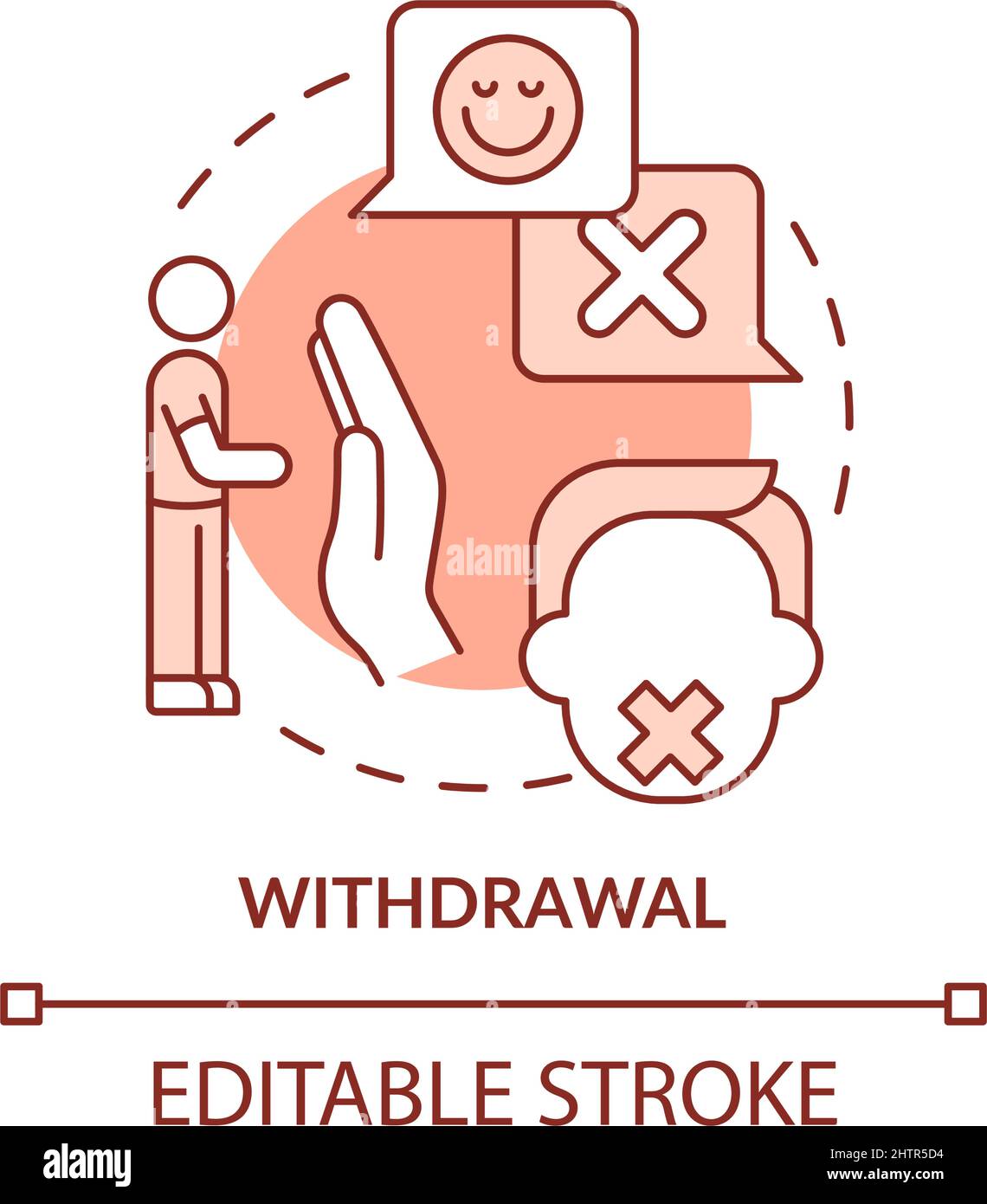 Withdrawal terracotta concept icon Stock Vector Image & Art - Alamy