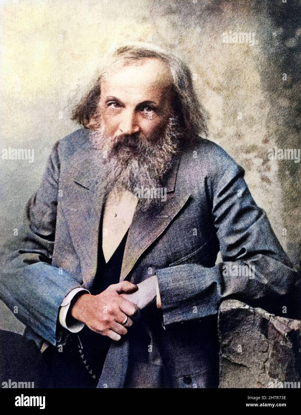 Portrait de Dimitri Ivanovich Mendeleiev , Mendeliev  (ou Dmitri Mendeleev, 1834-1907) : Russian chemist Stock Photo