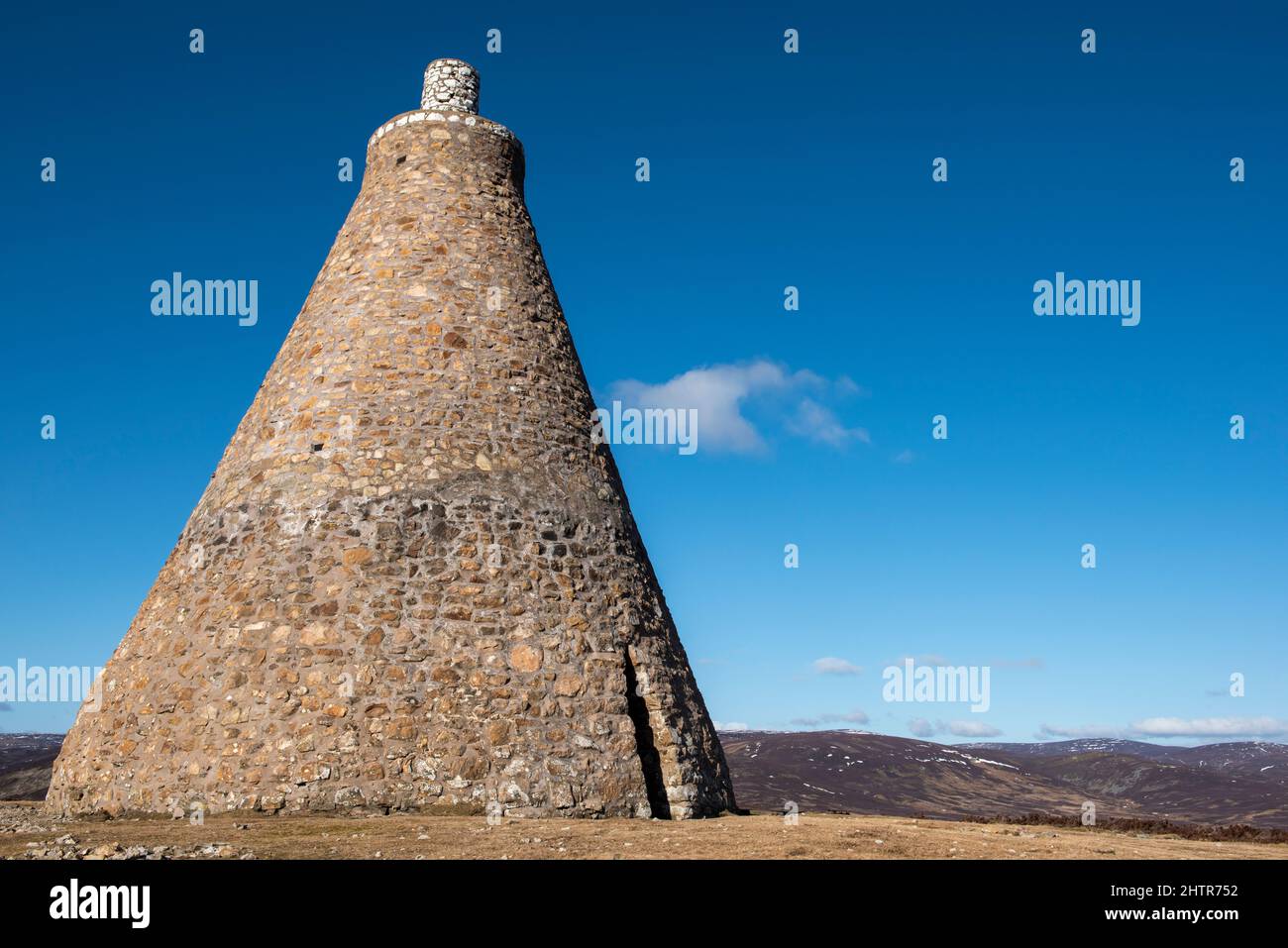 The Maule Monument on the top of Hill of Rowan, Glen Esk, Angus, Scotland. Stock Photo
