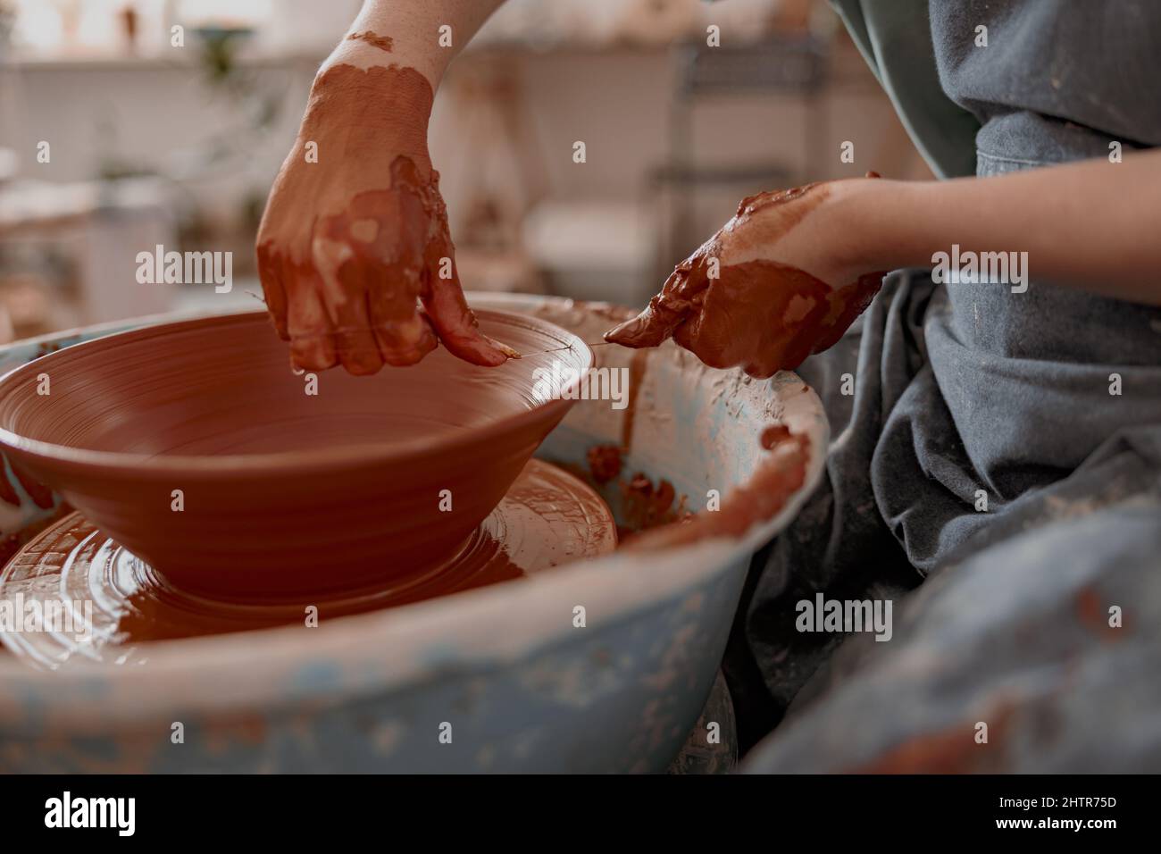 Clay lump on wheel hi-res stock photography and images - Alamy